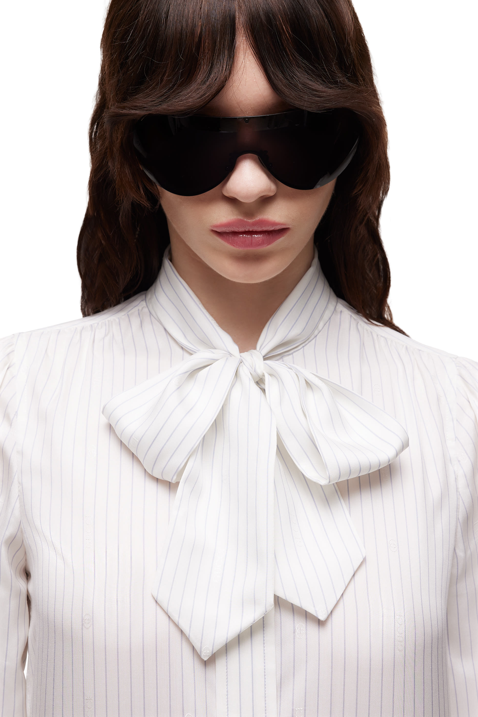 Pinstripe Bow Shirt