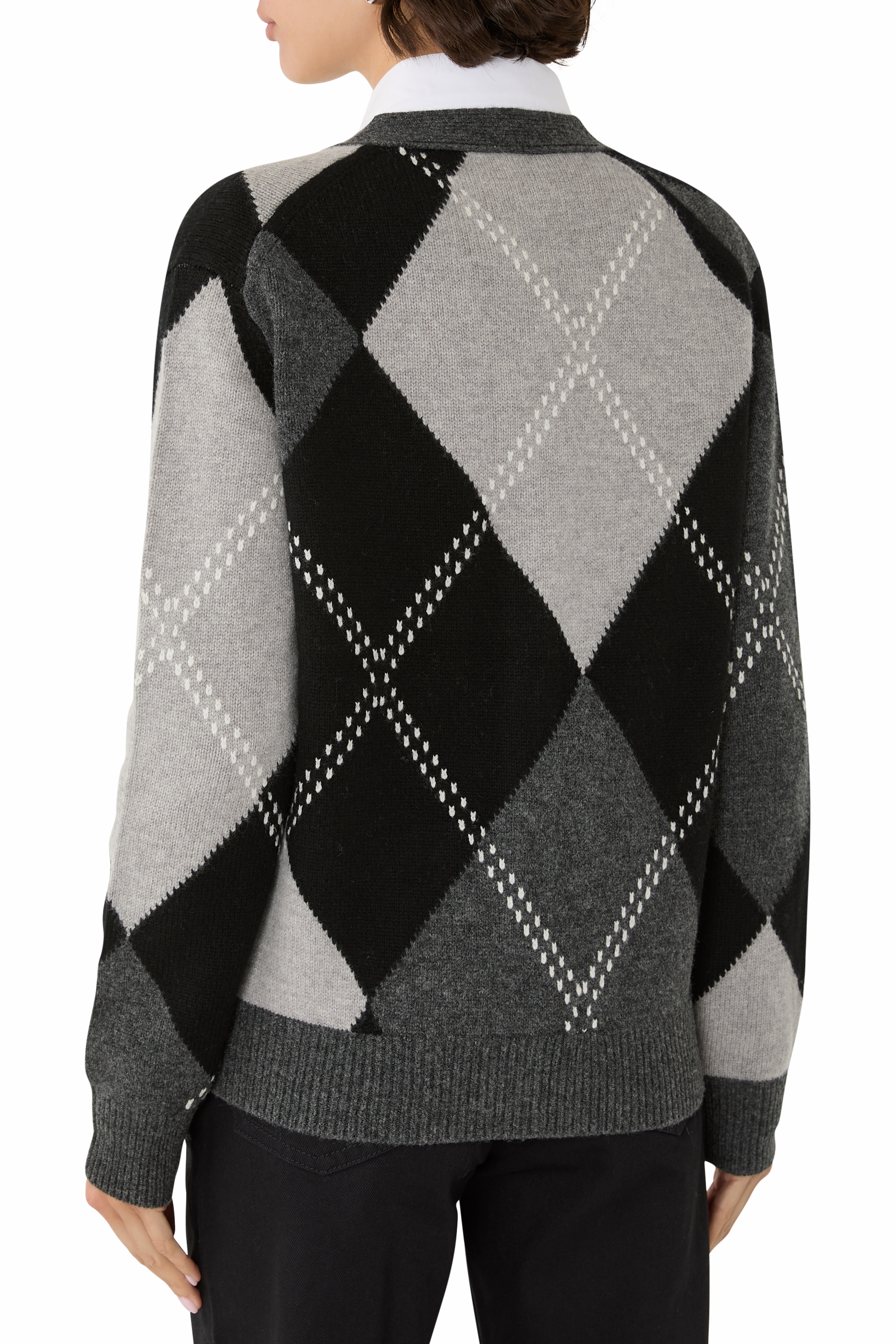 Preppy Daisy Argyle Cardigan