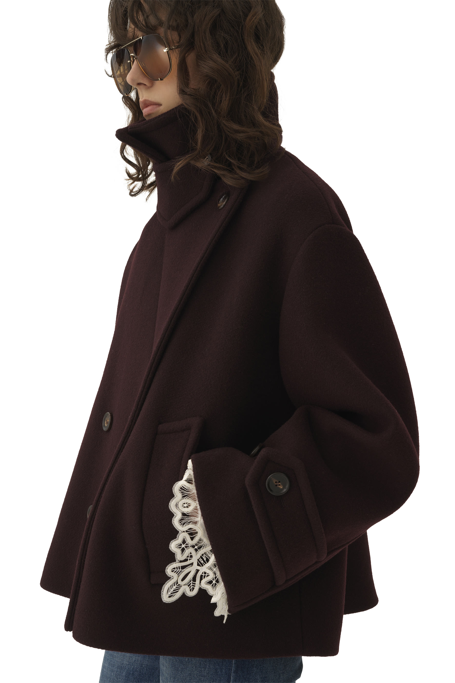 Oversized Short Wool Coat