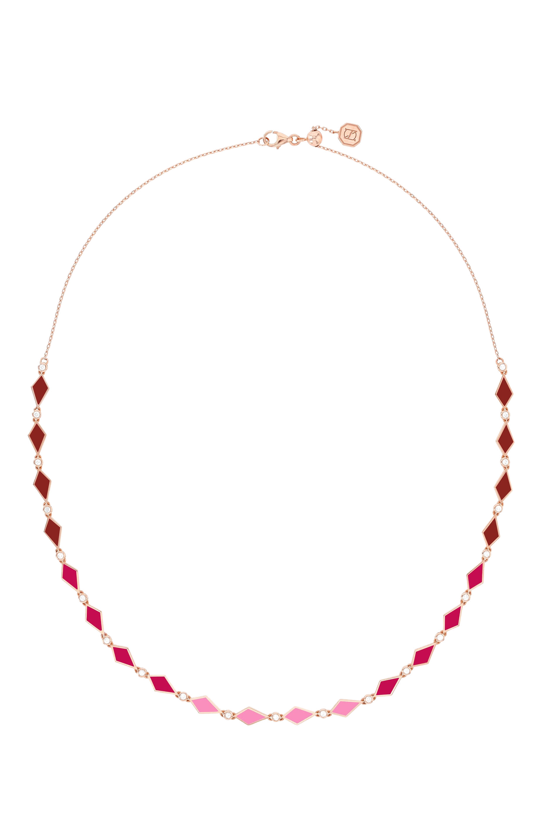 Mosaic Necklace, 18k Rose Gold