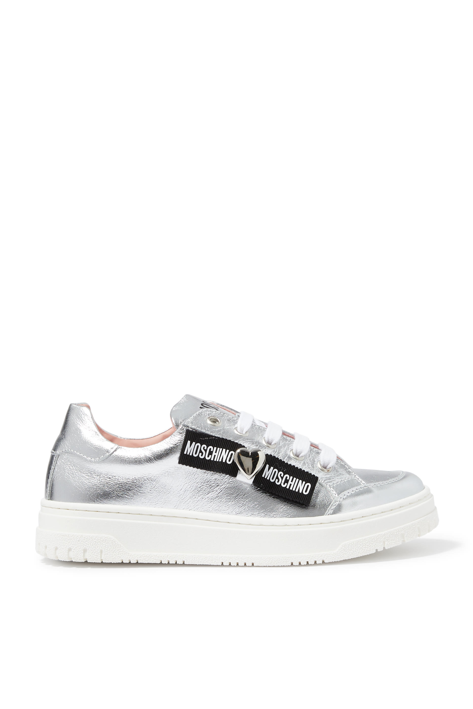 Kids Logo Tape Leather Sneakers