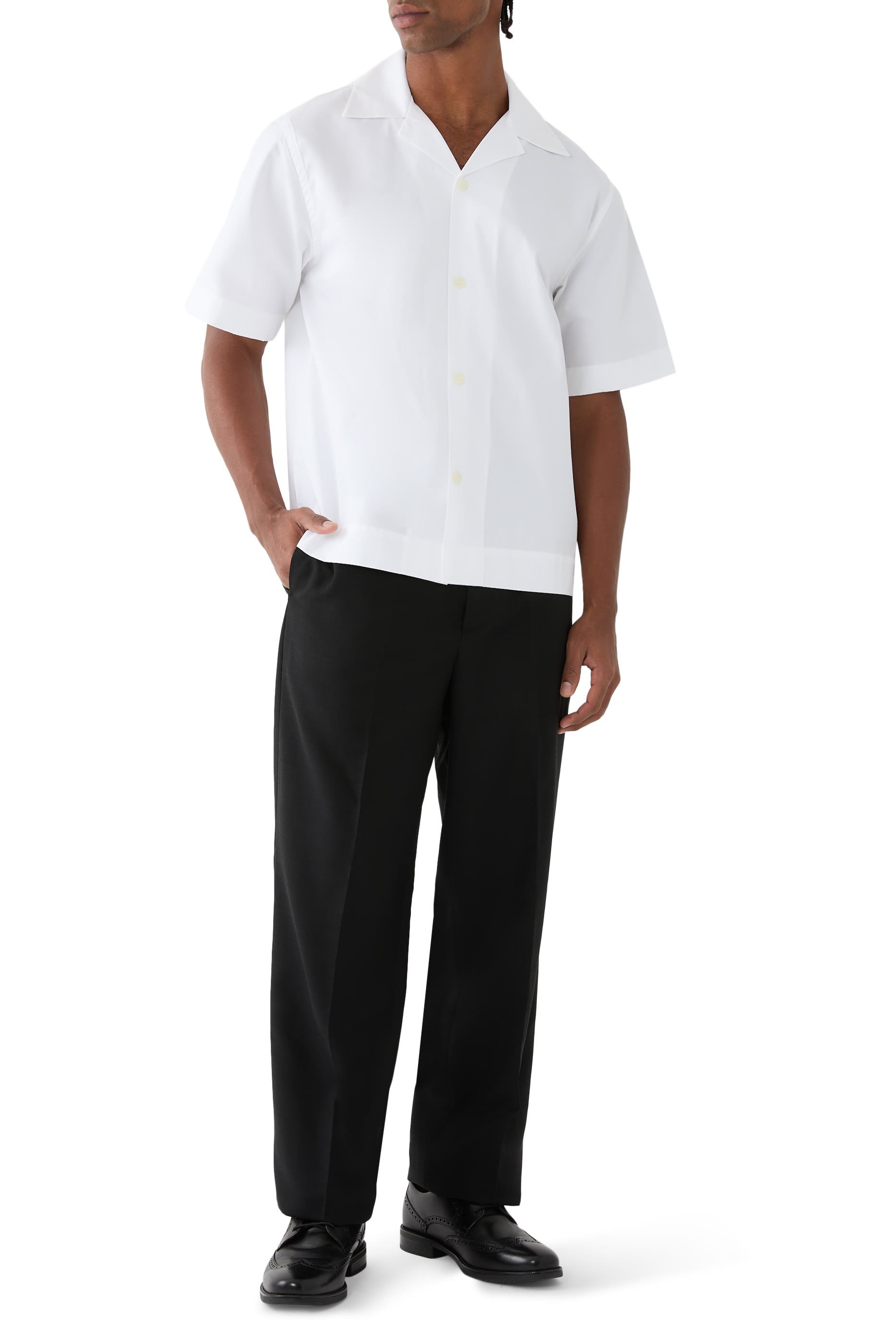 Oversized Camp Collar Short Sleeve Shirt 