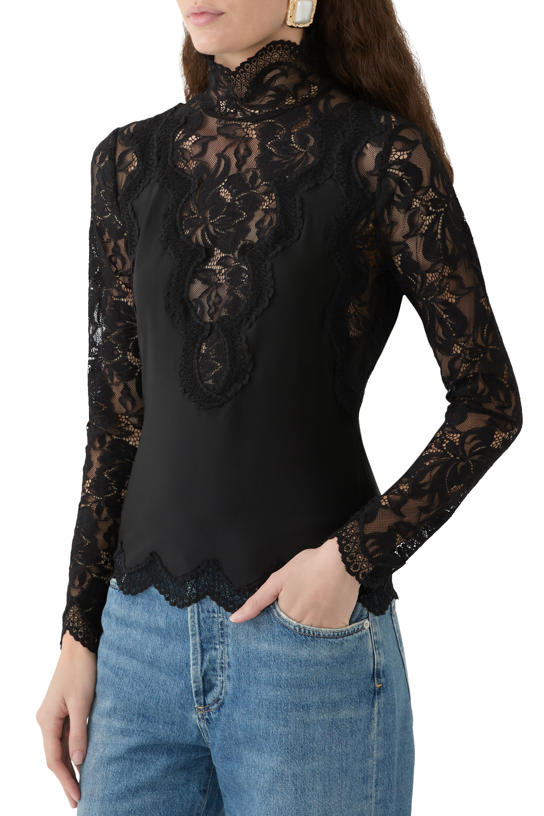 Laced Long Sleeve Top