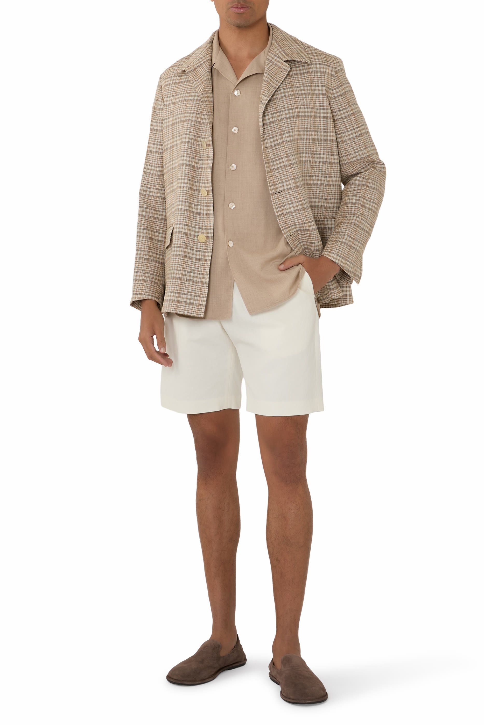 Summer Twist Cashmere Pora Half Sleeves Shirt