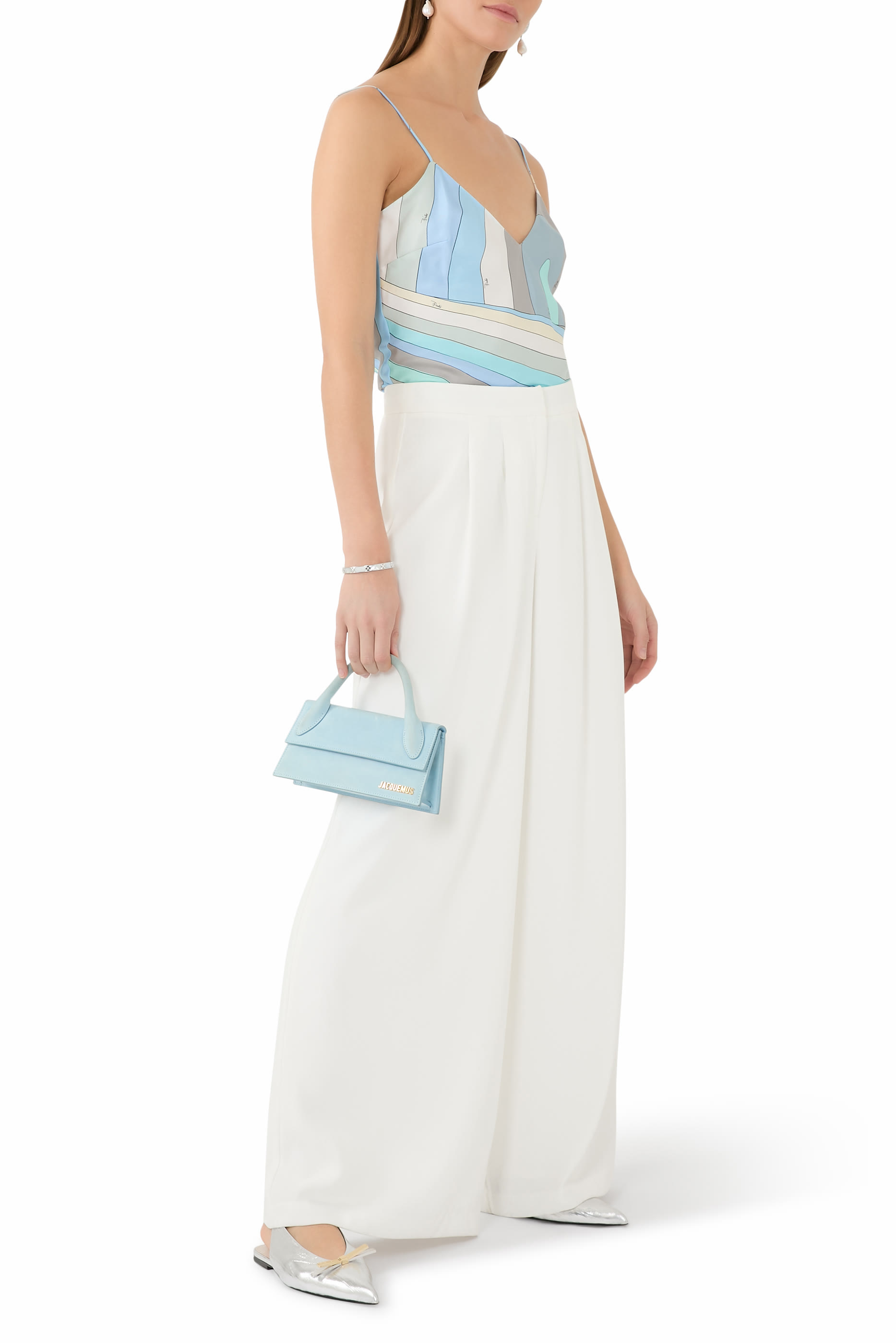 Iride-Print Silk-Twill Top