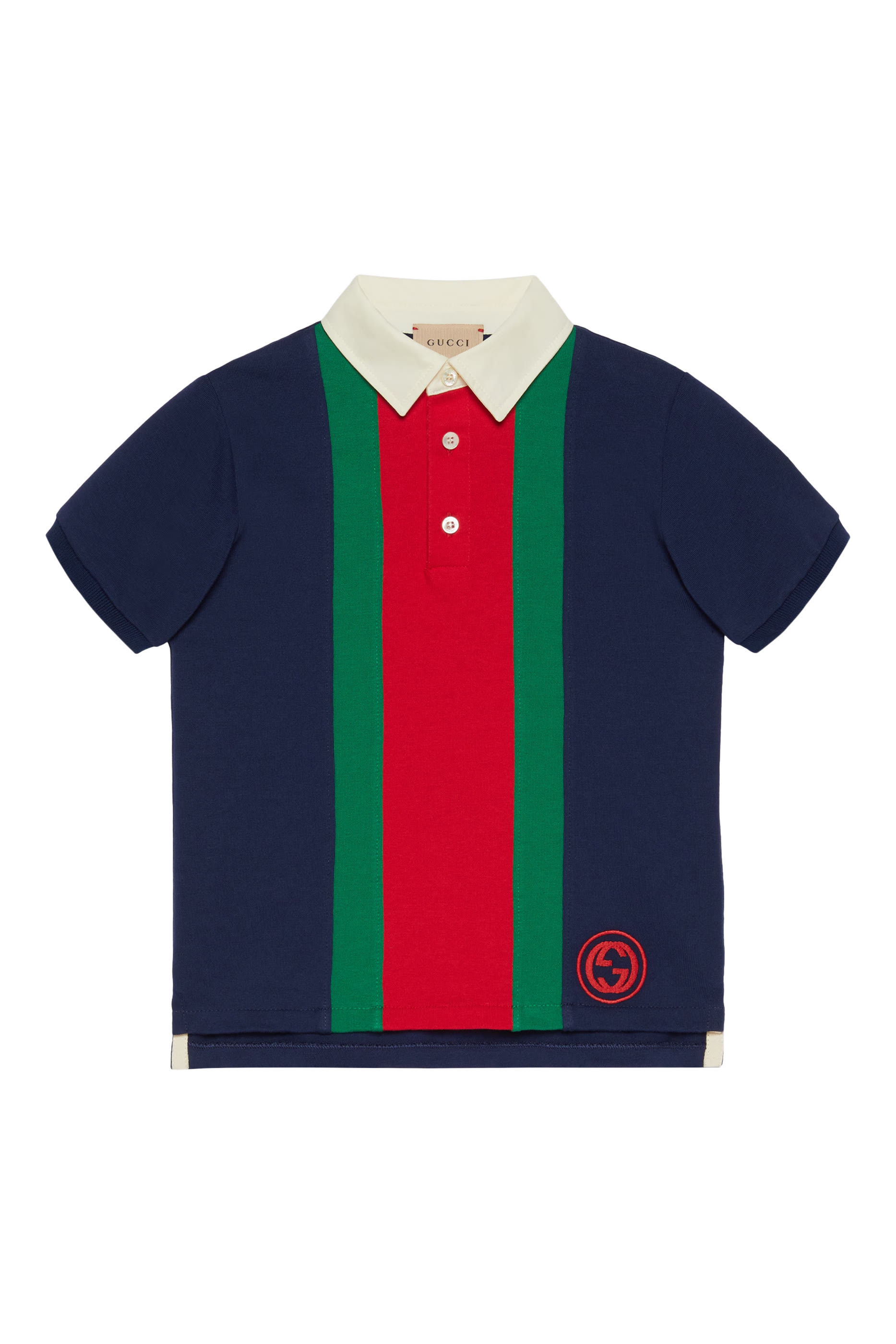 Kids Cotton Web Polo T-Shirt