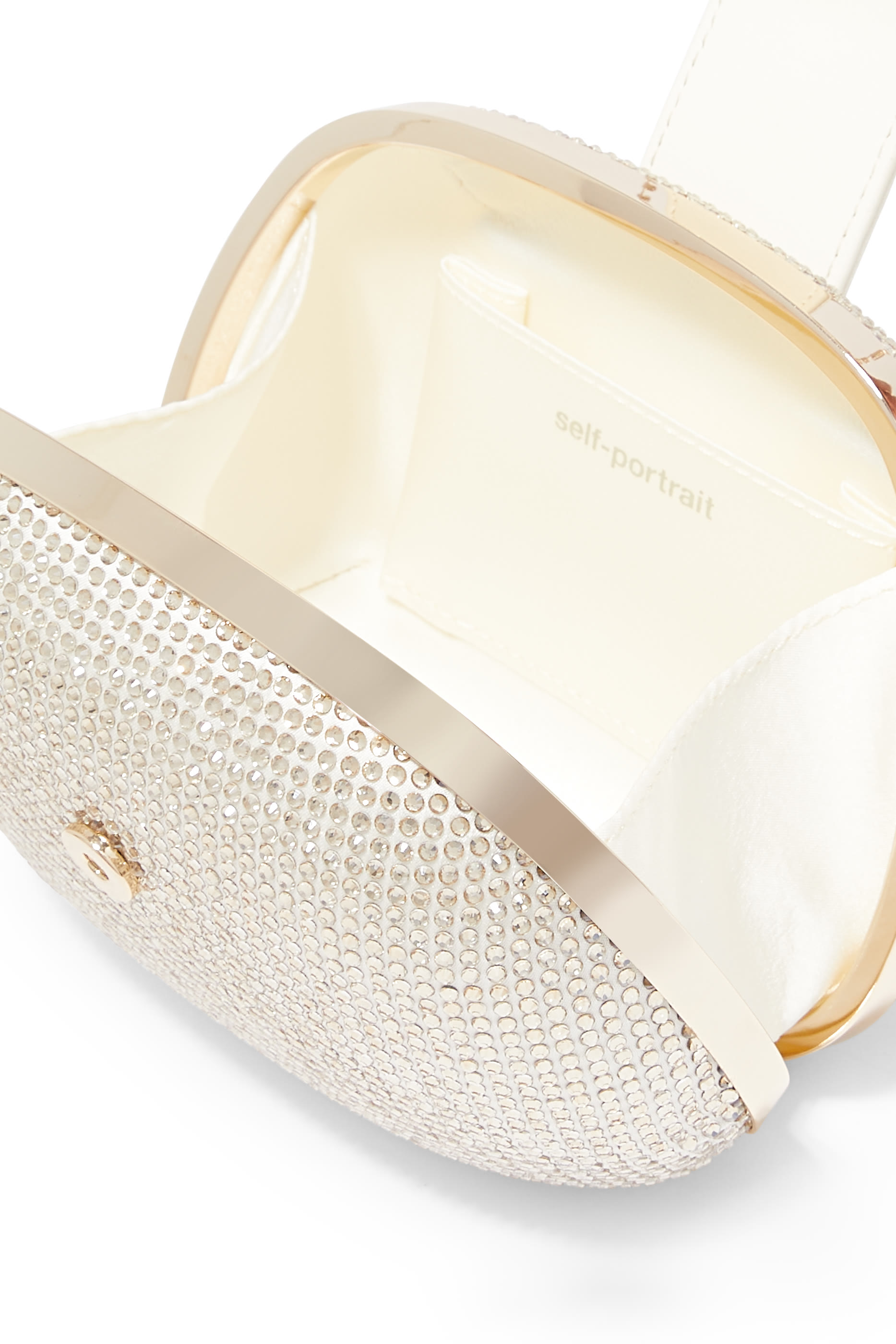 Rhinestone Top Handle Clutch Bag