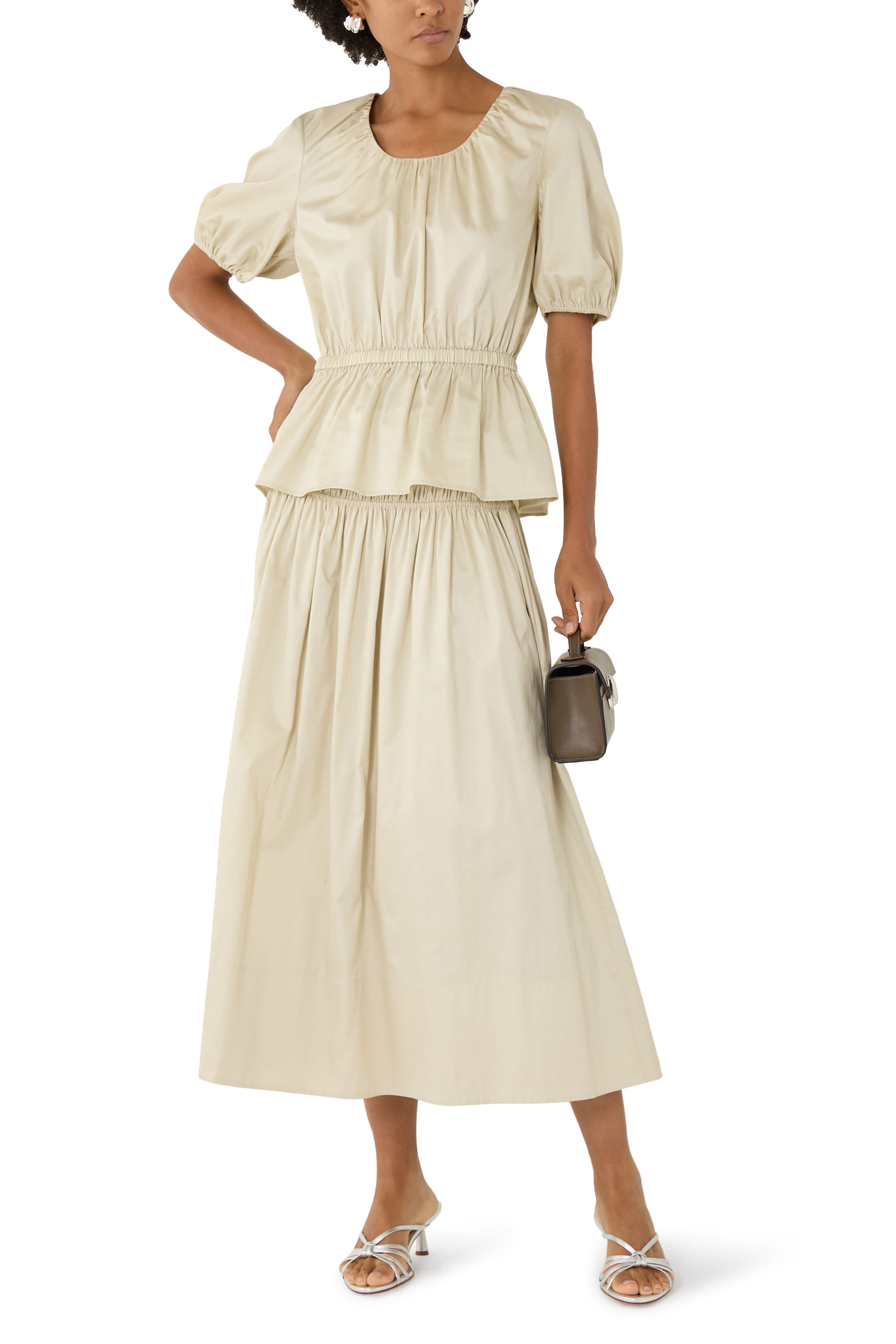 Leonie Cotton Sateen Skirt