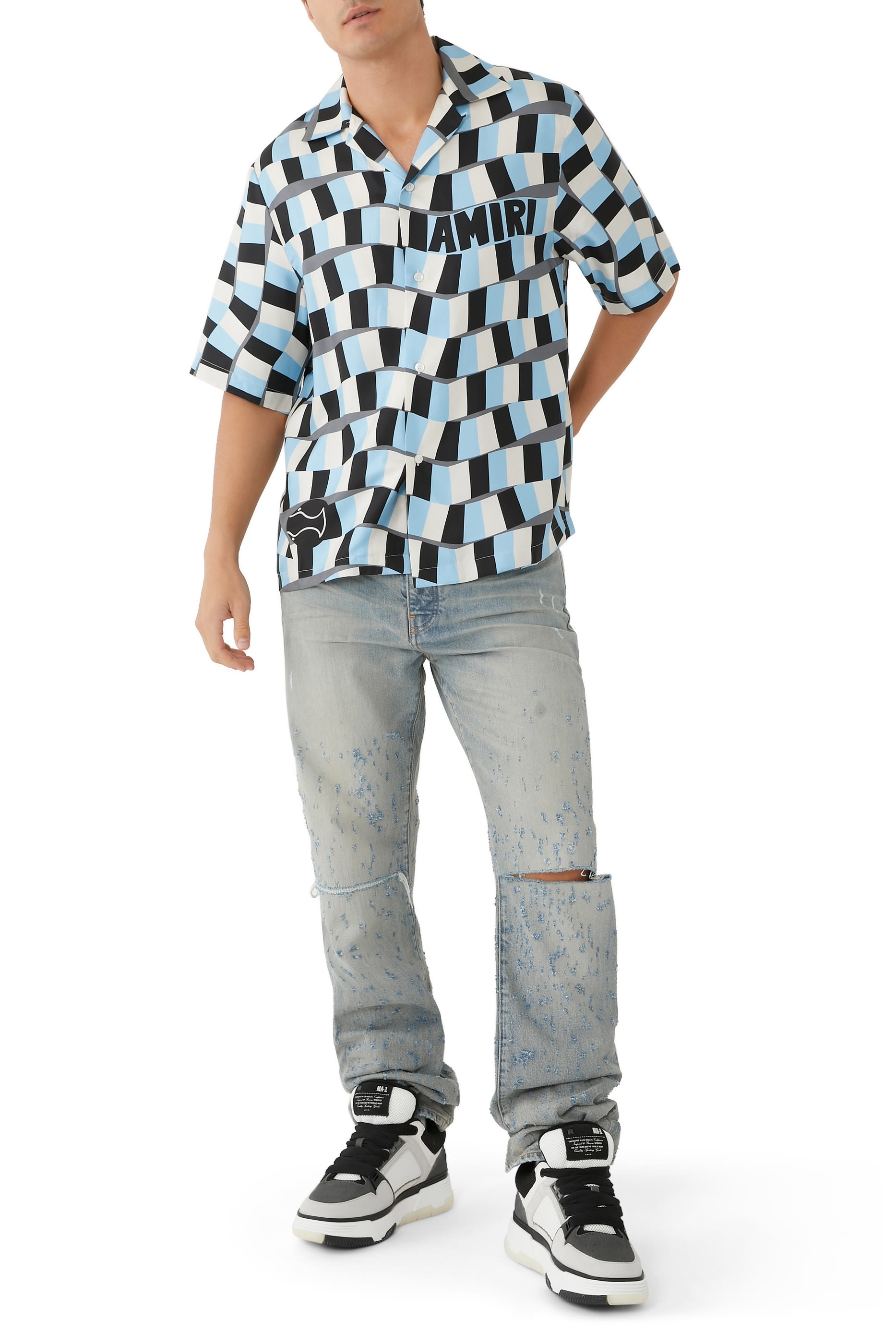 Snake Checker Bowling Shirt