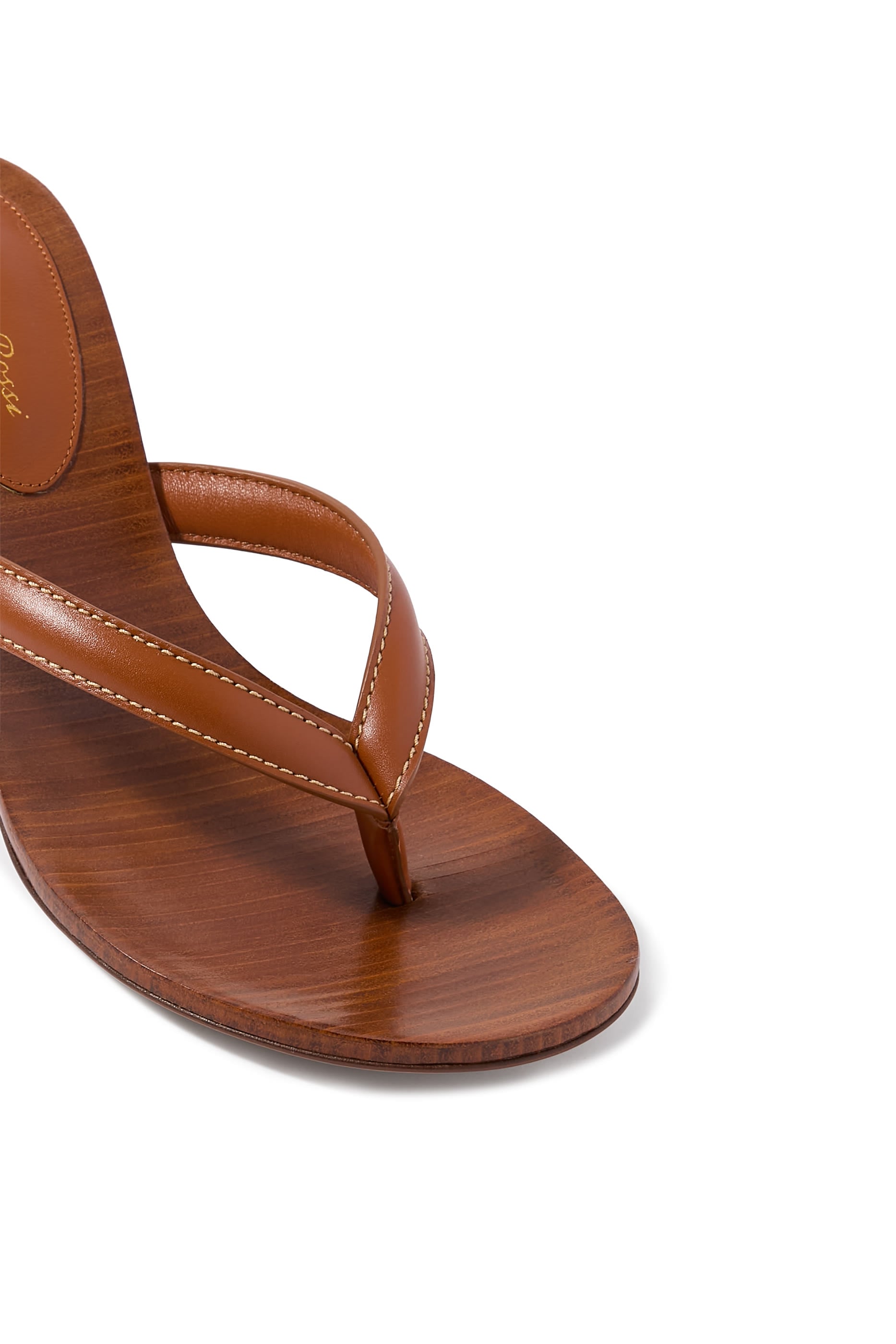 Leather 70 Thong Mules