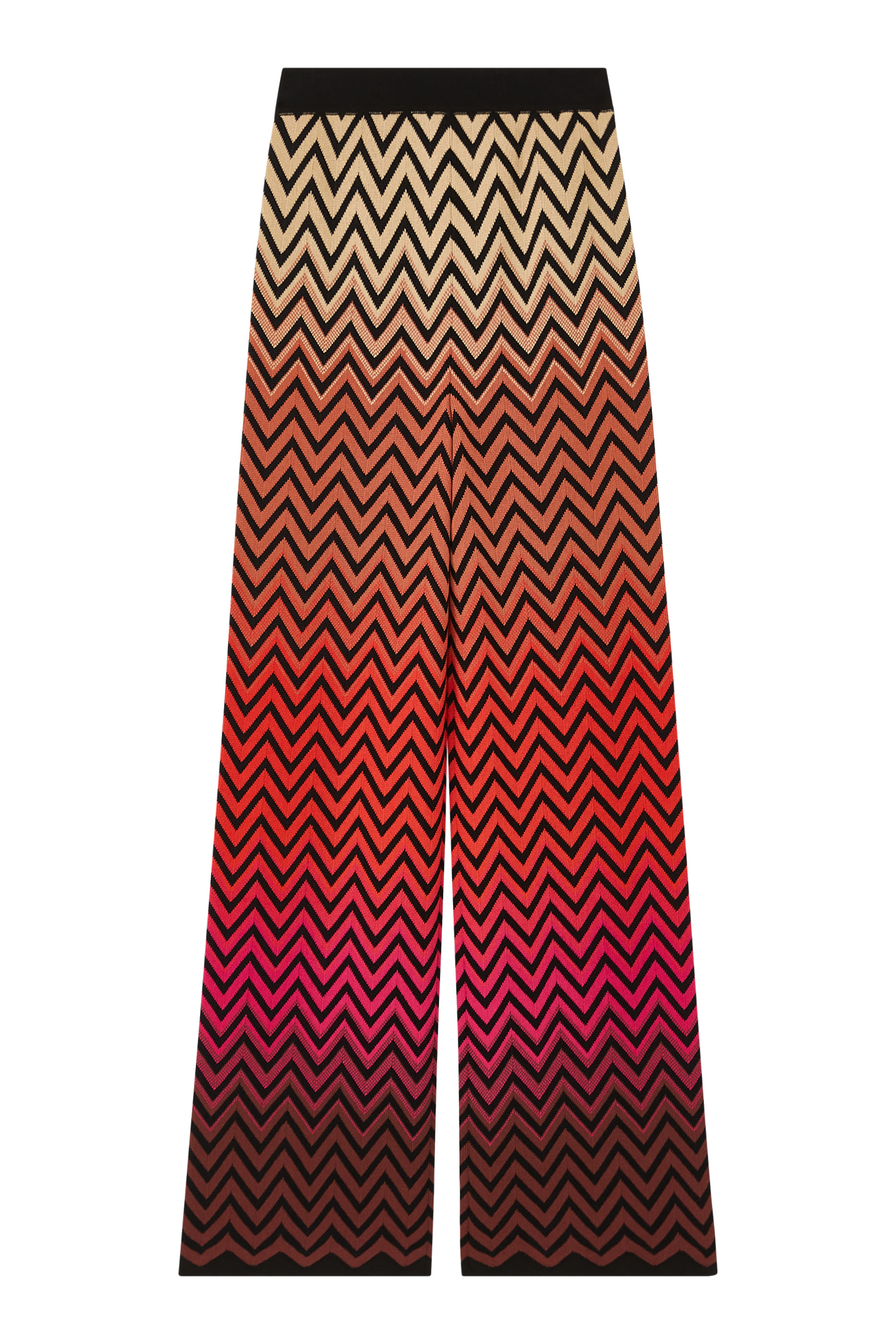 Chevron Jacquard Wide Leg Pants