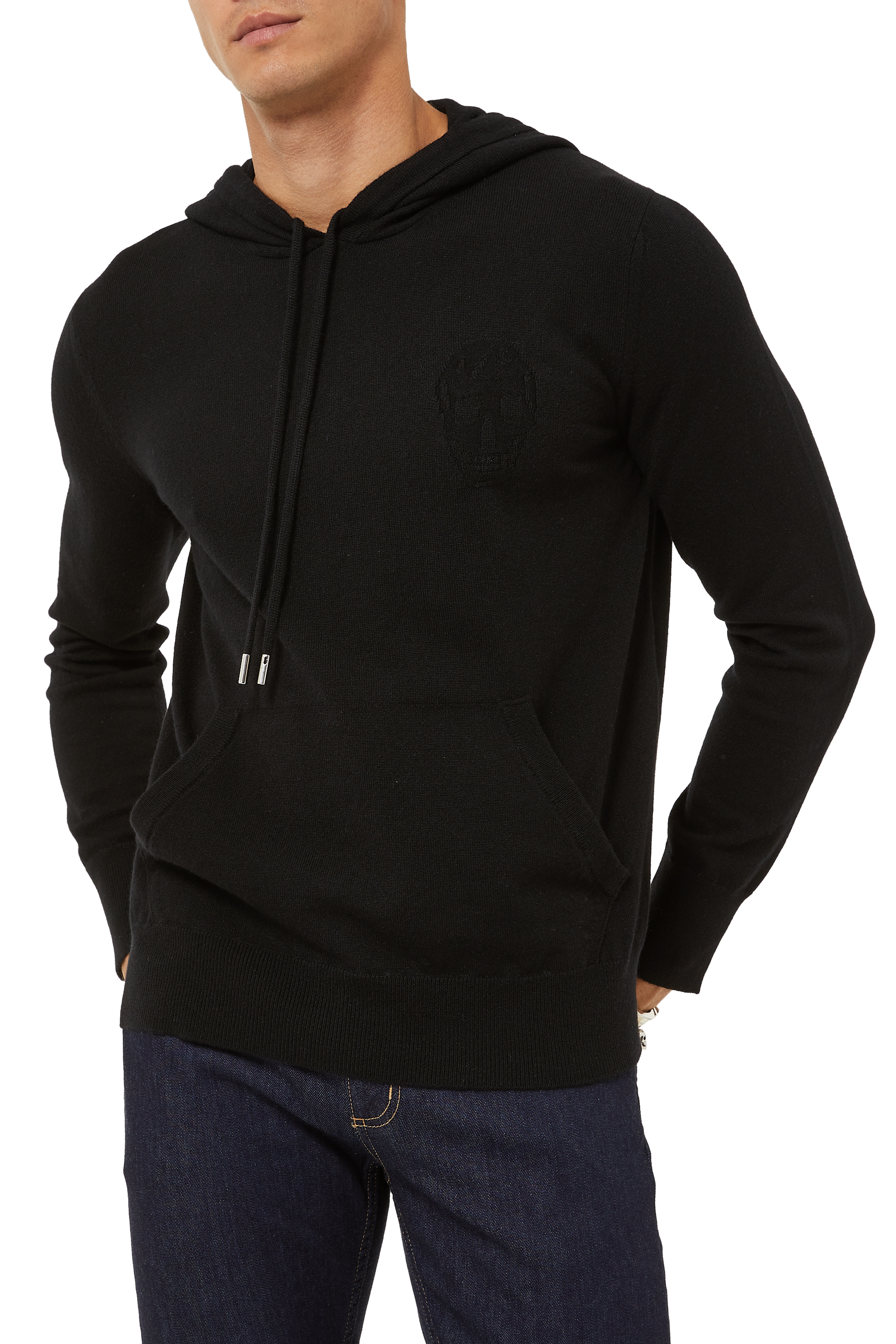 Intarsia Skull Cashmere Hoodie