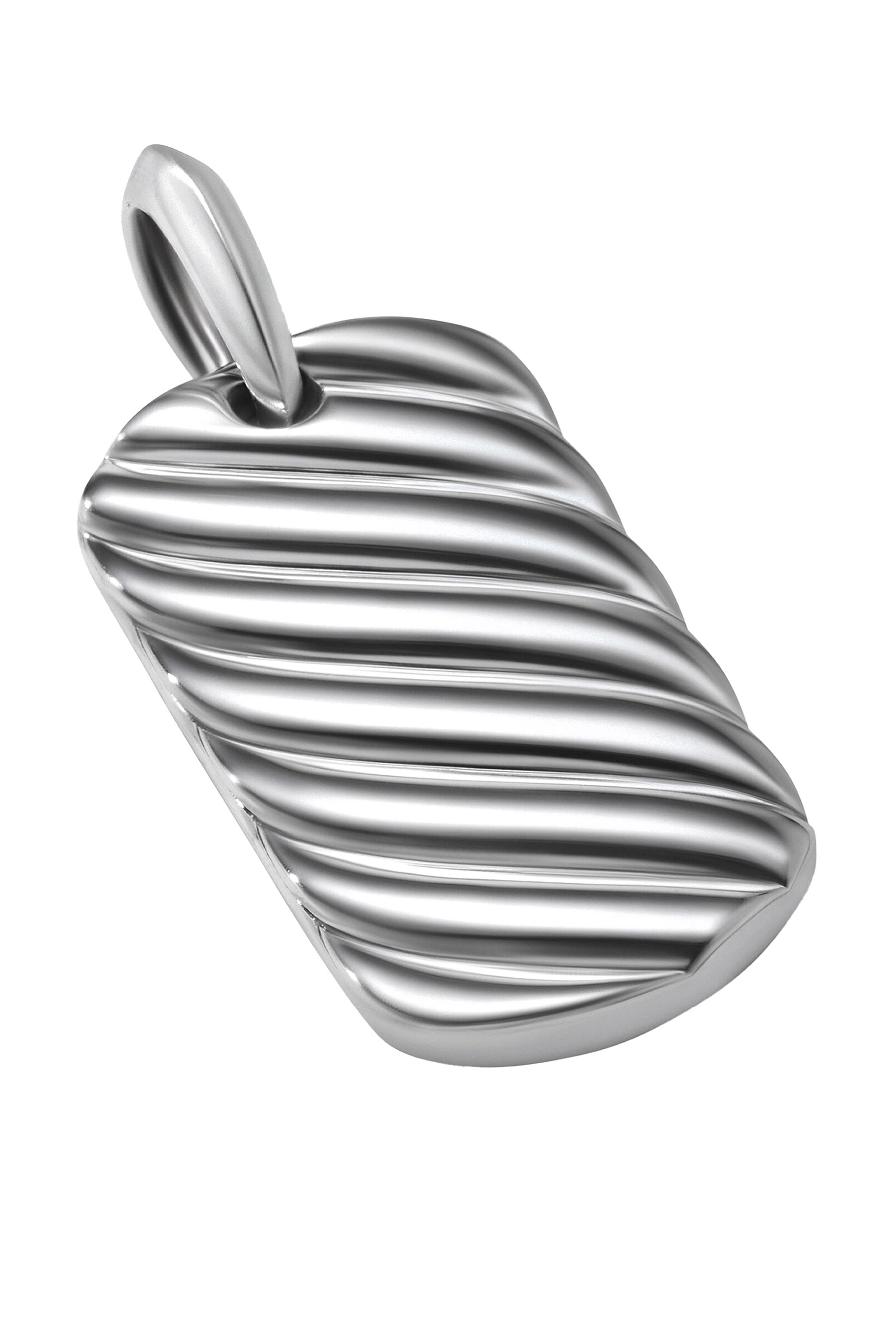 David Yurman Sculpted Cable Tag, Sterling Silver