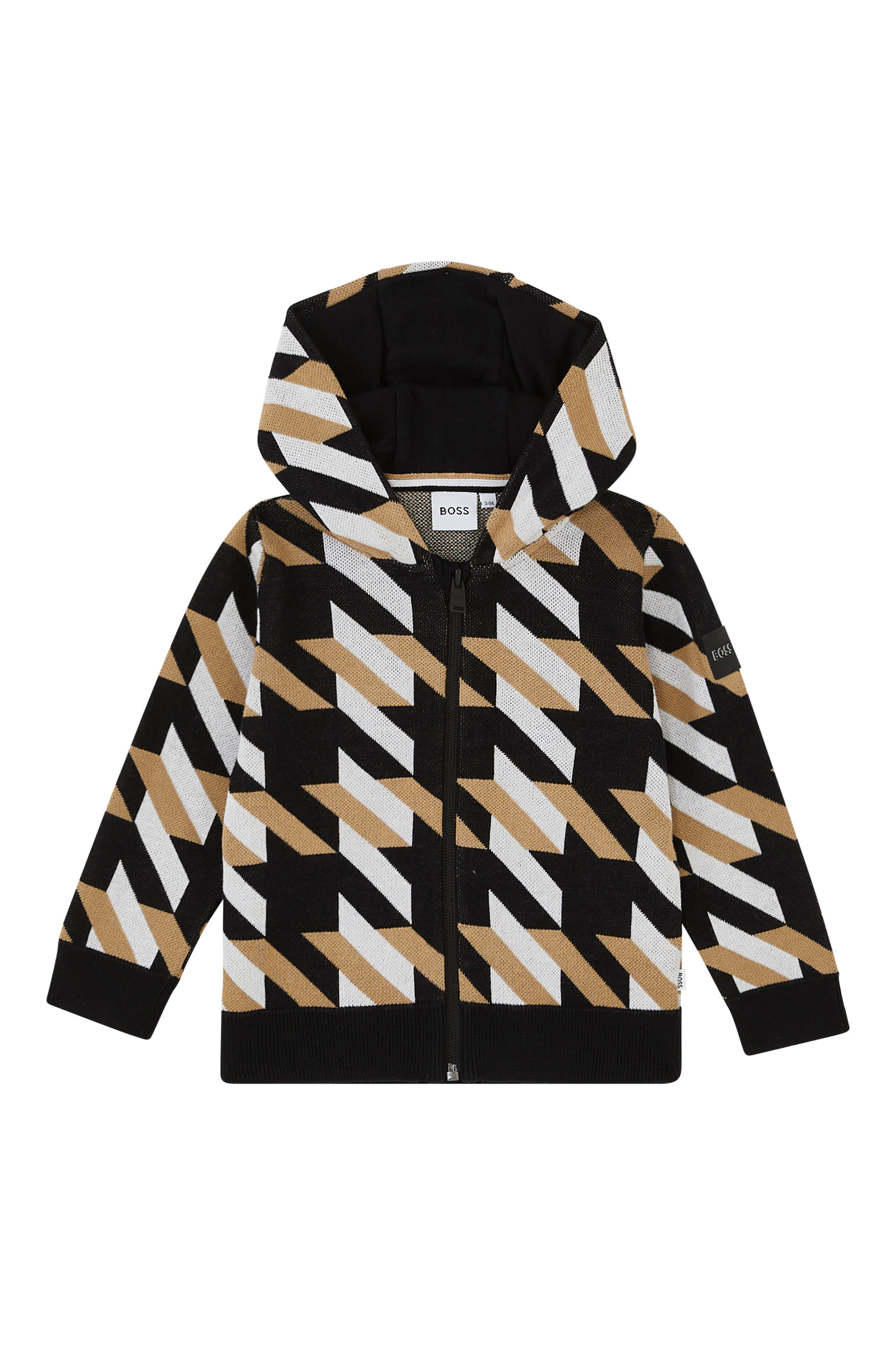 Kids Knitted Monogram Hoodie