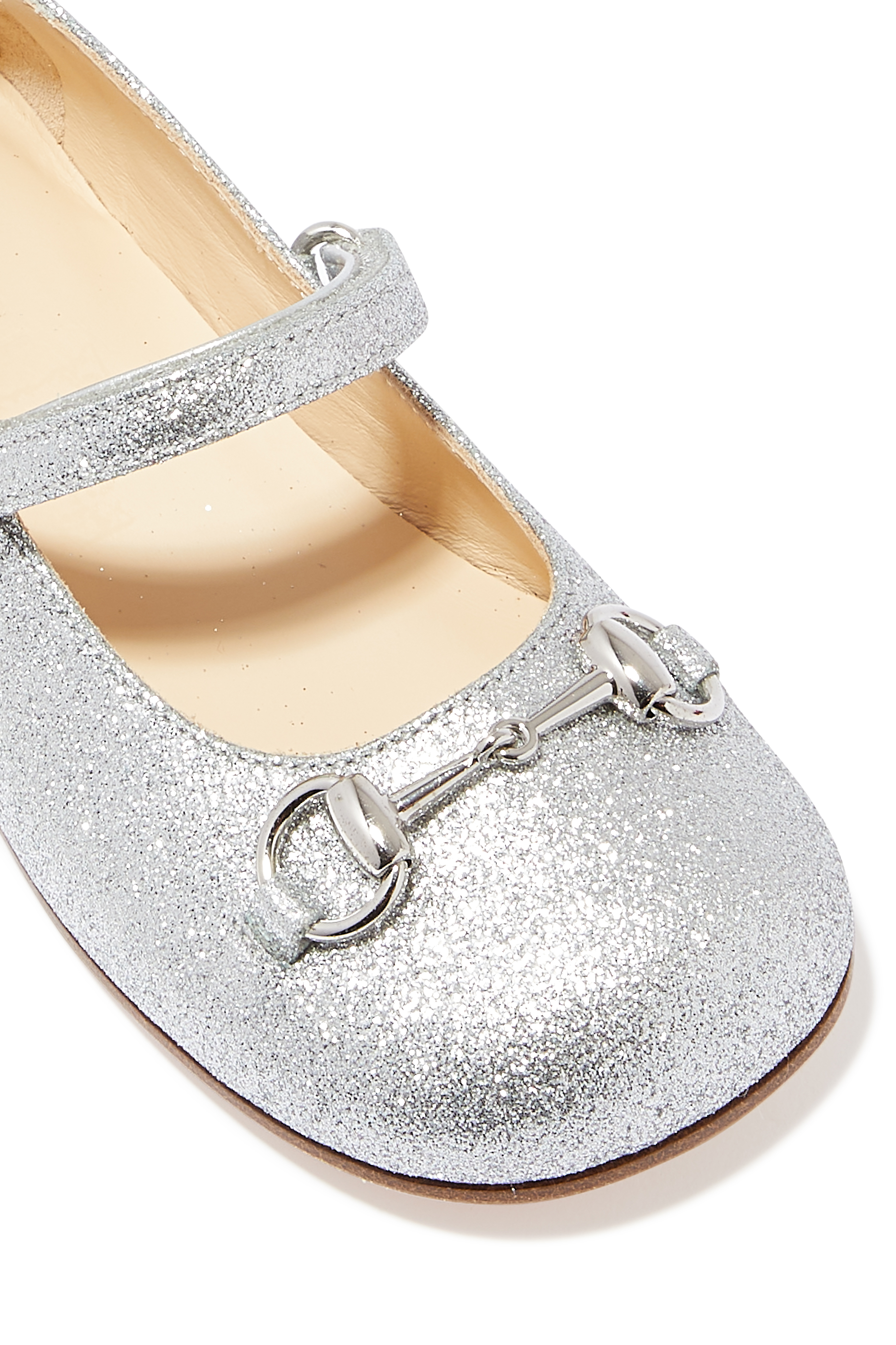 Horsebit Glitter Ballerinas