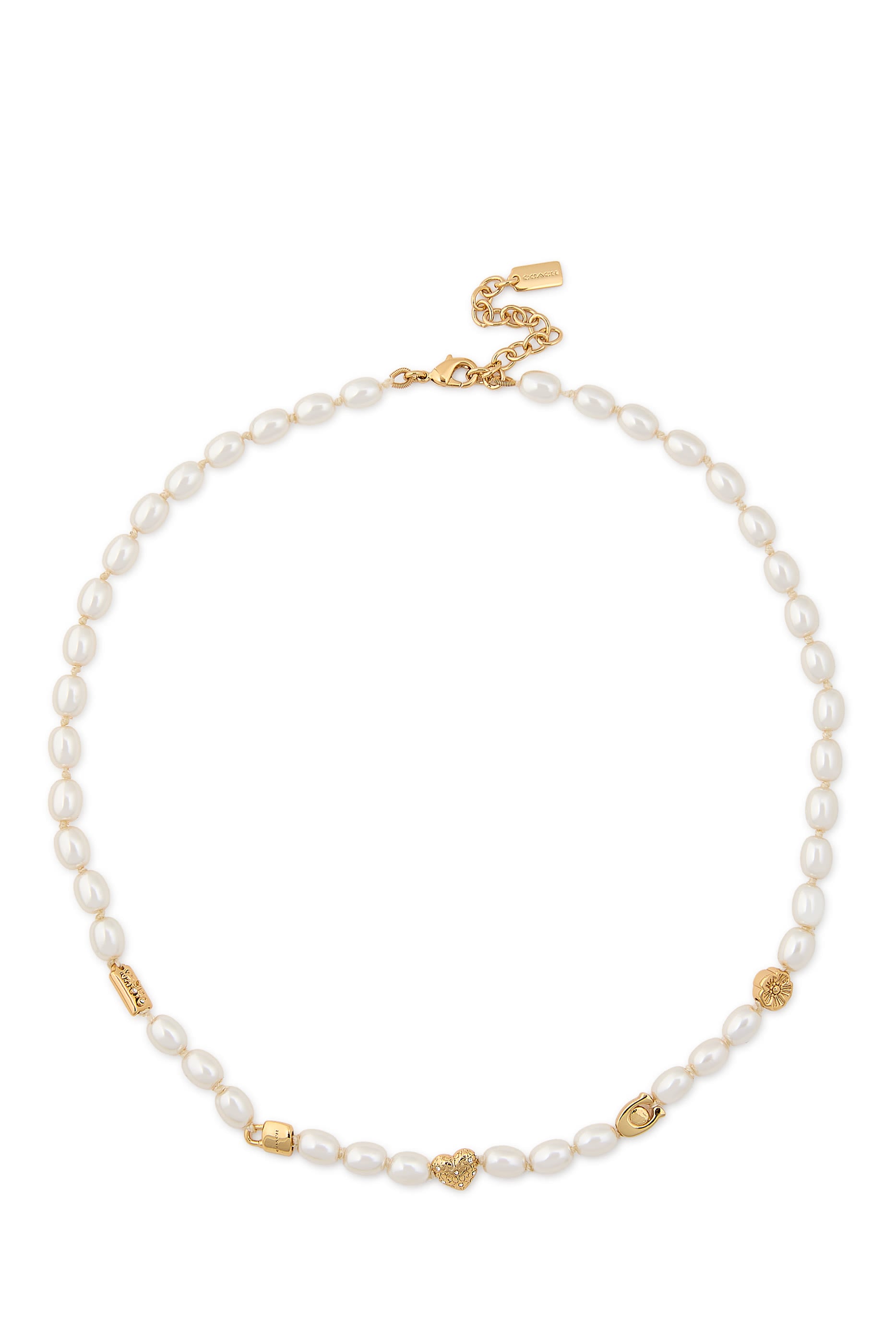 Iconic Necklace, Metal Alloy & Pearl
