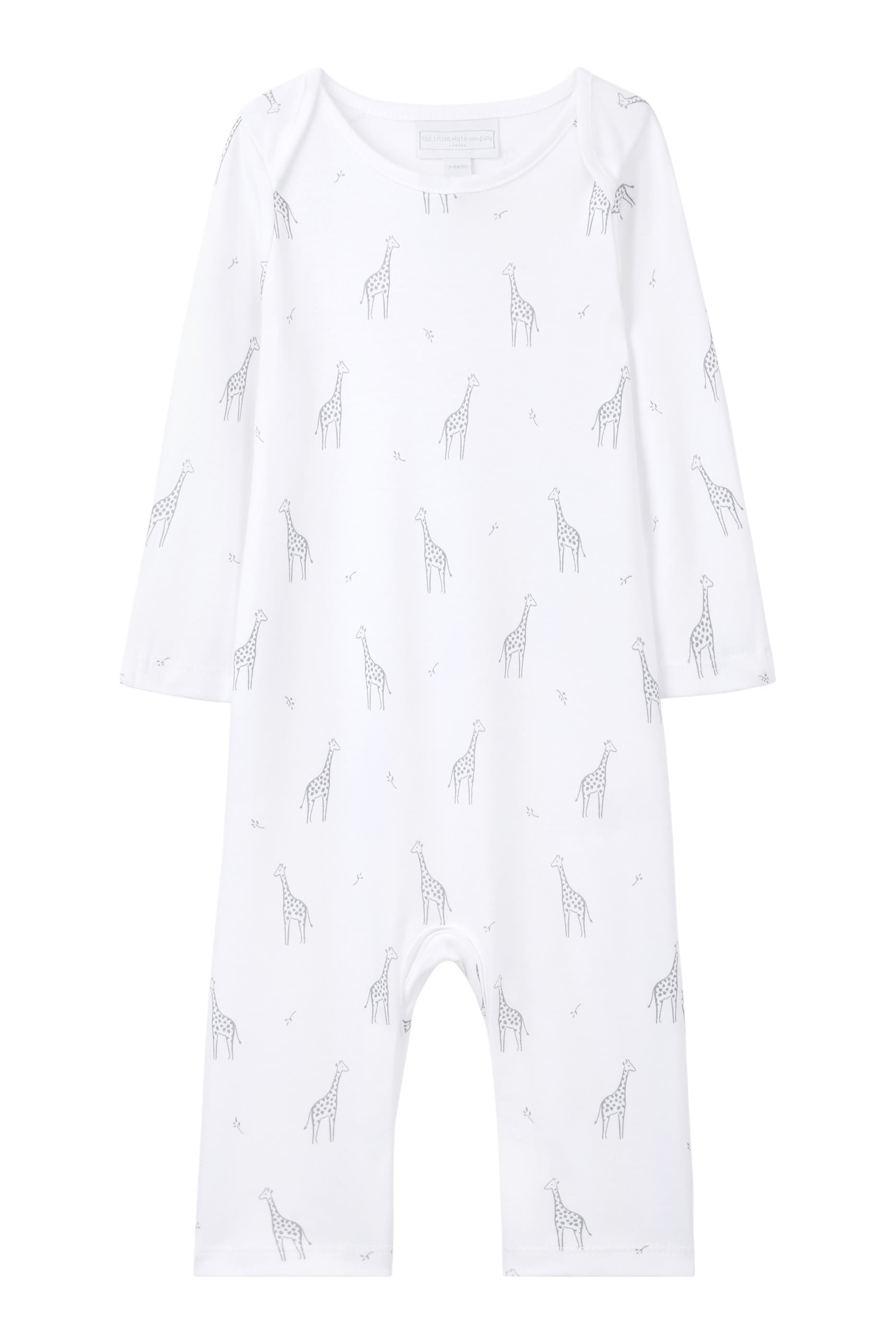 Kids Giraffe Print  Organic Cotton Sleepsuit