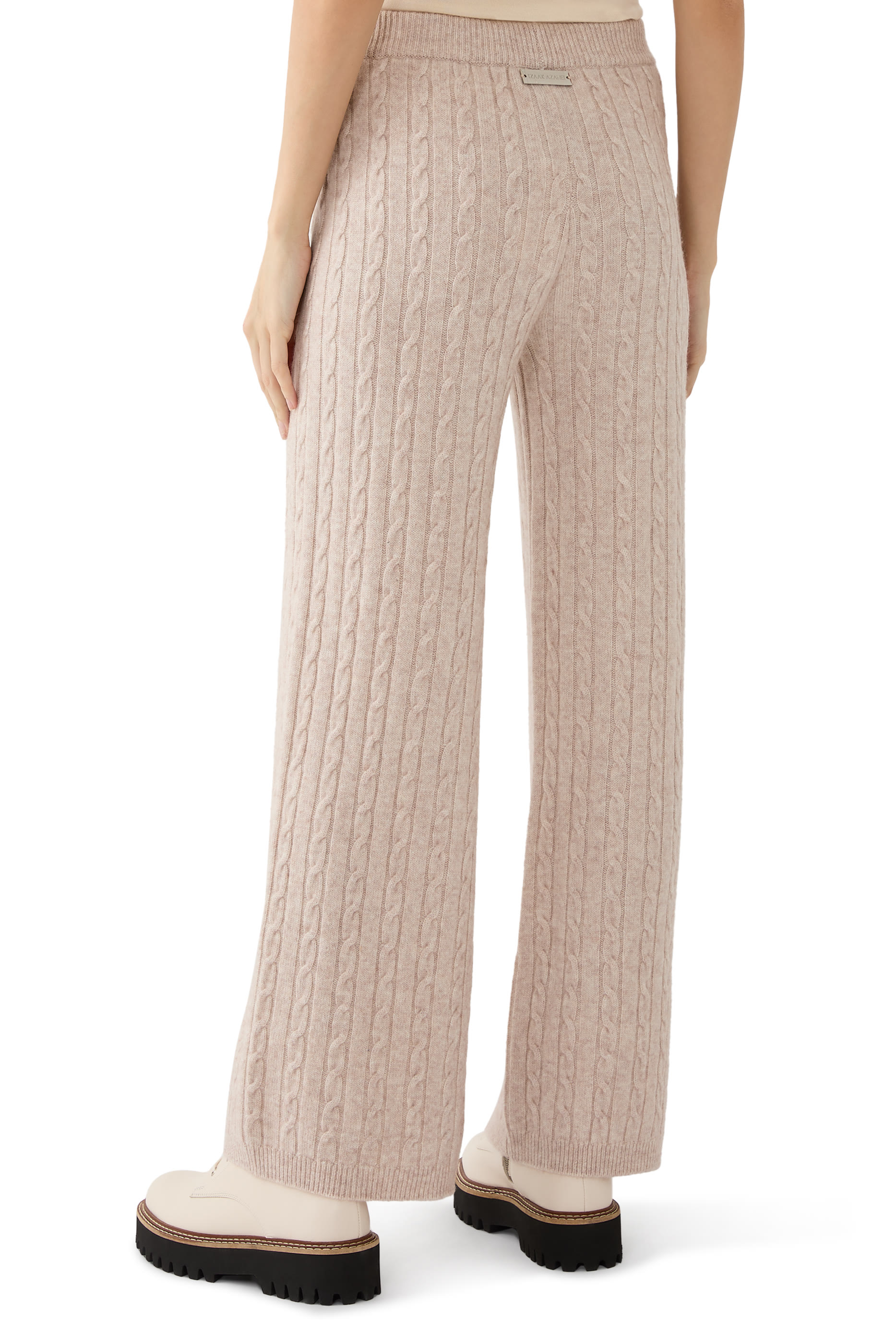 Cable-Knit Cropped Trousers