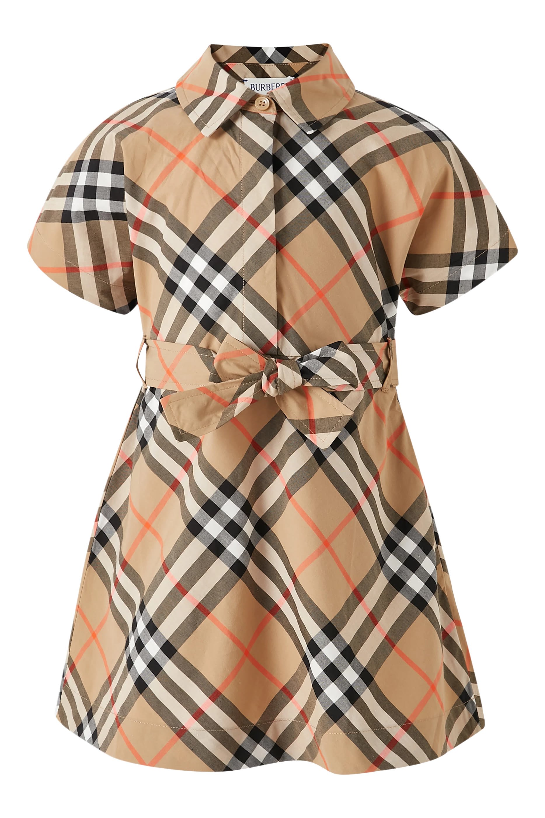 Kids Check Cotton Shirt Dress