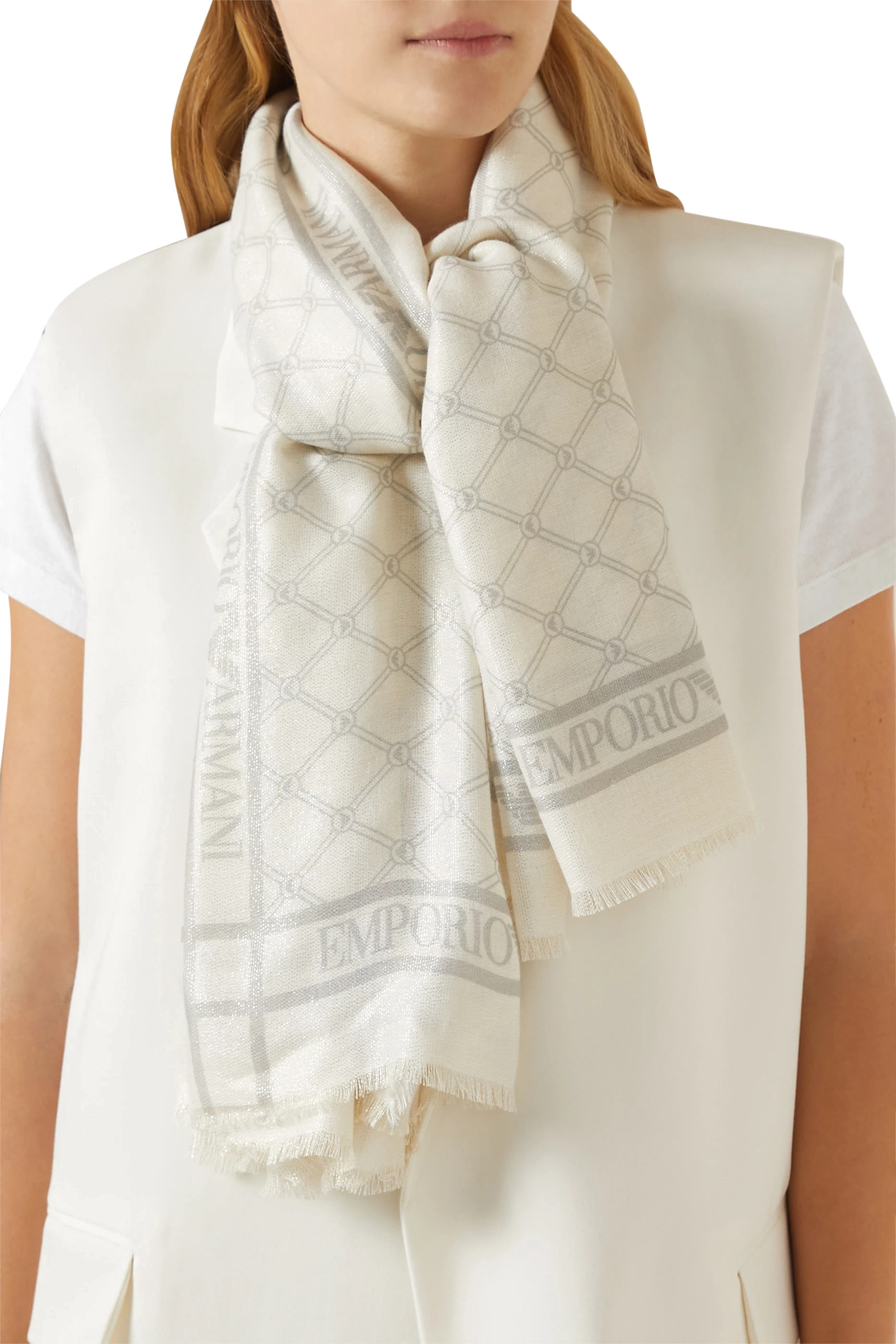 Scarf Foulard Diagonal Lurex