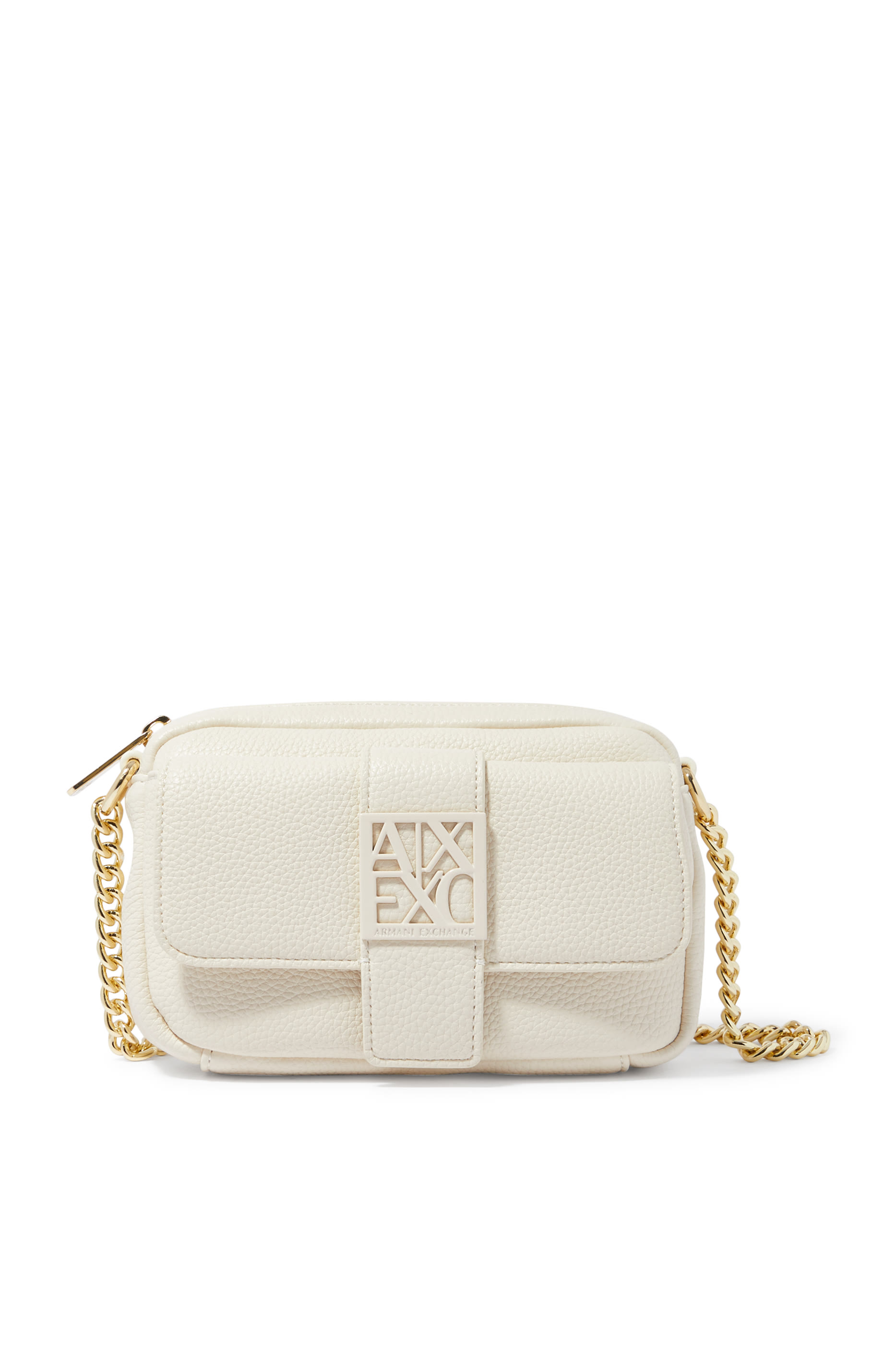 Monogram Logo and Chain Shoulder Strap Bag