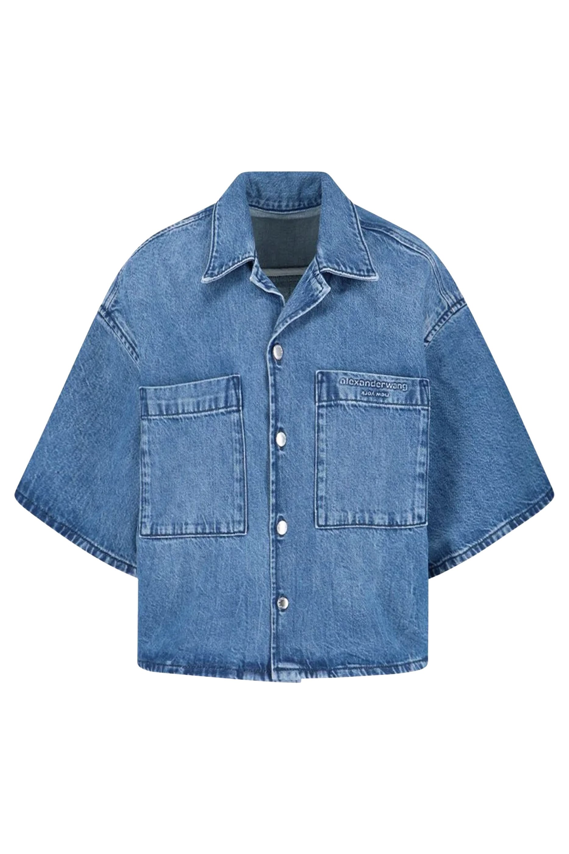 Cropped Denim Shirt