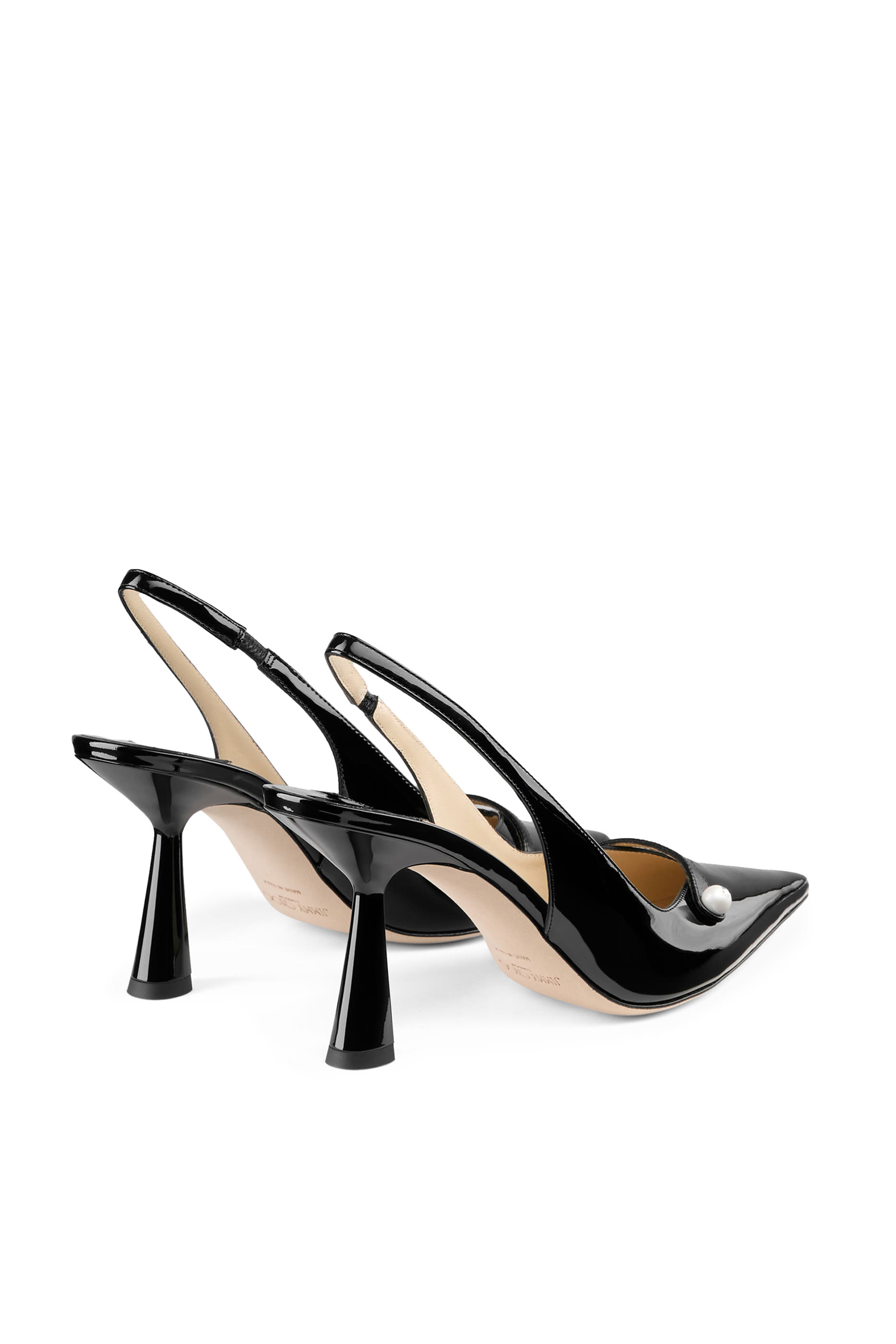 Amita 85 Patent Nappa Leather Slingbacks