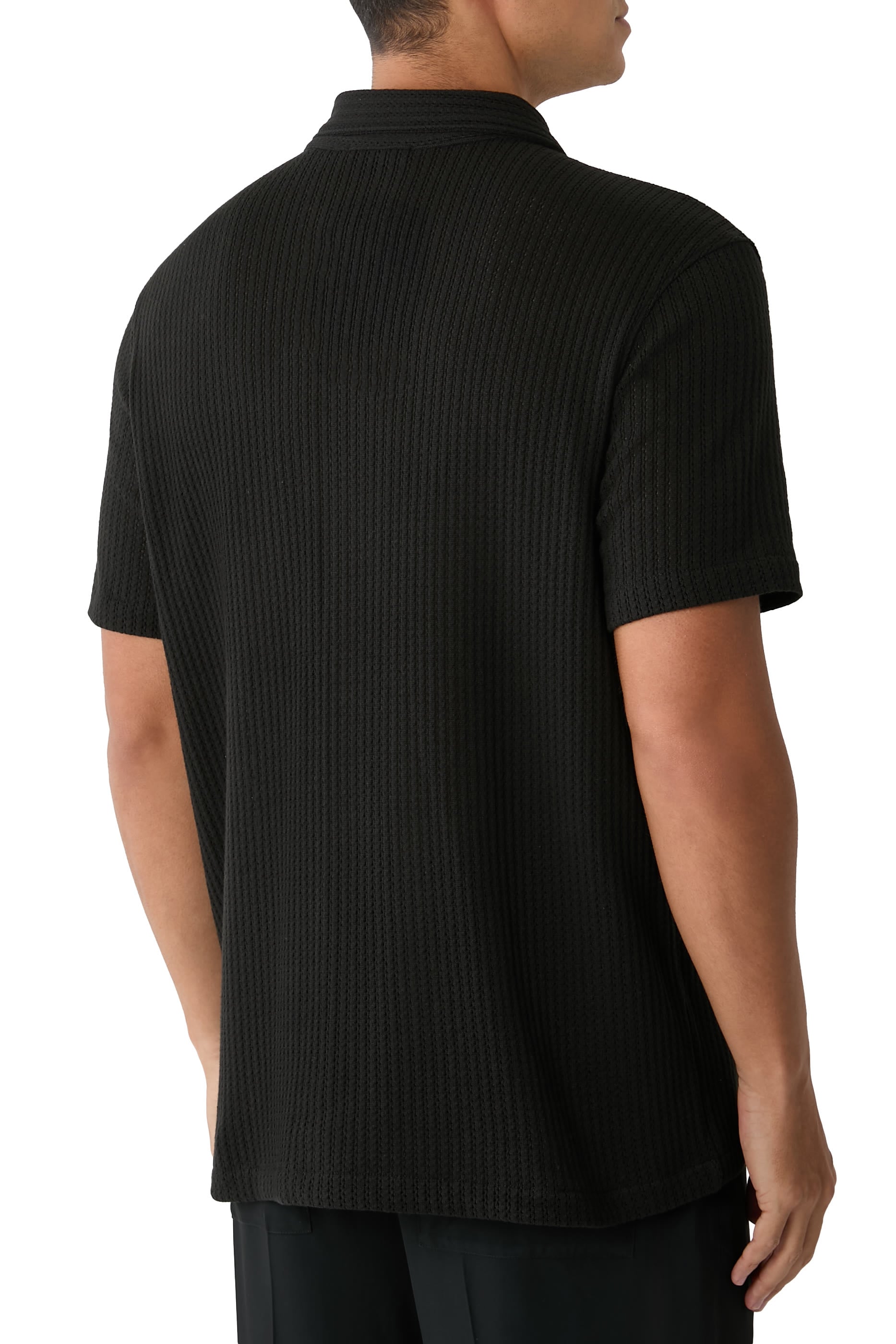 Pointelle Cotton-Blend Button-Front Shirt 