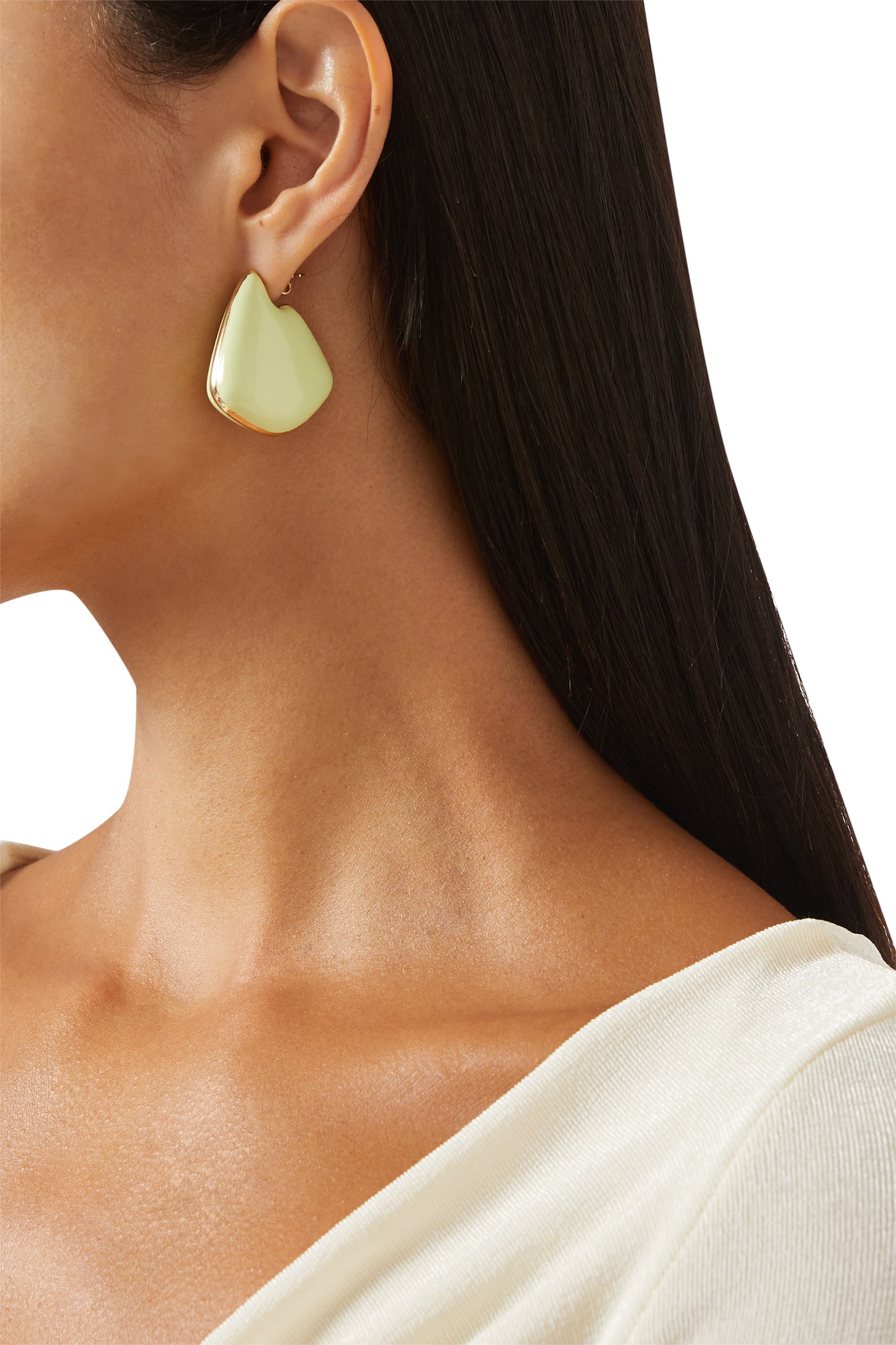 Small Fin Earrings, 18k Gold-plated Sterling Silver