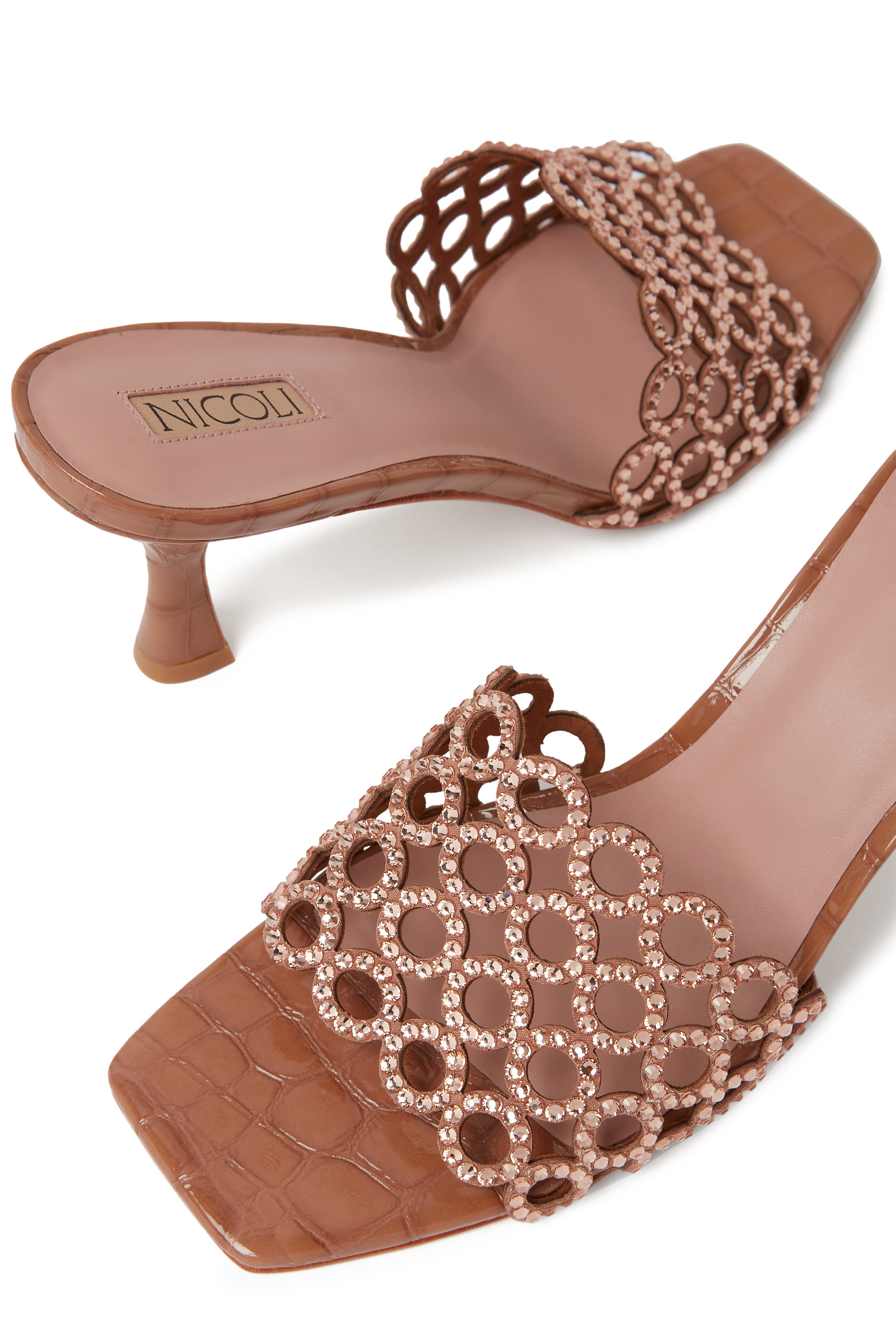 Revello Laser-cut Crystal 65 Mules