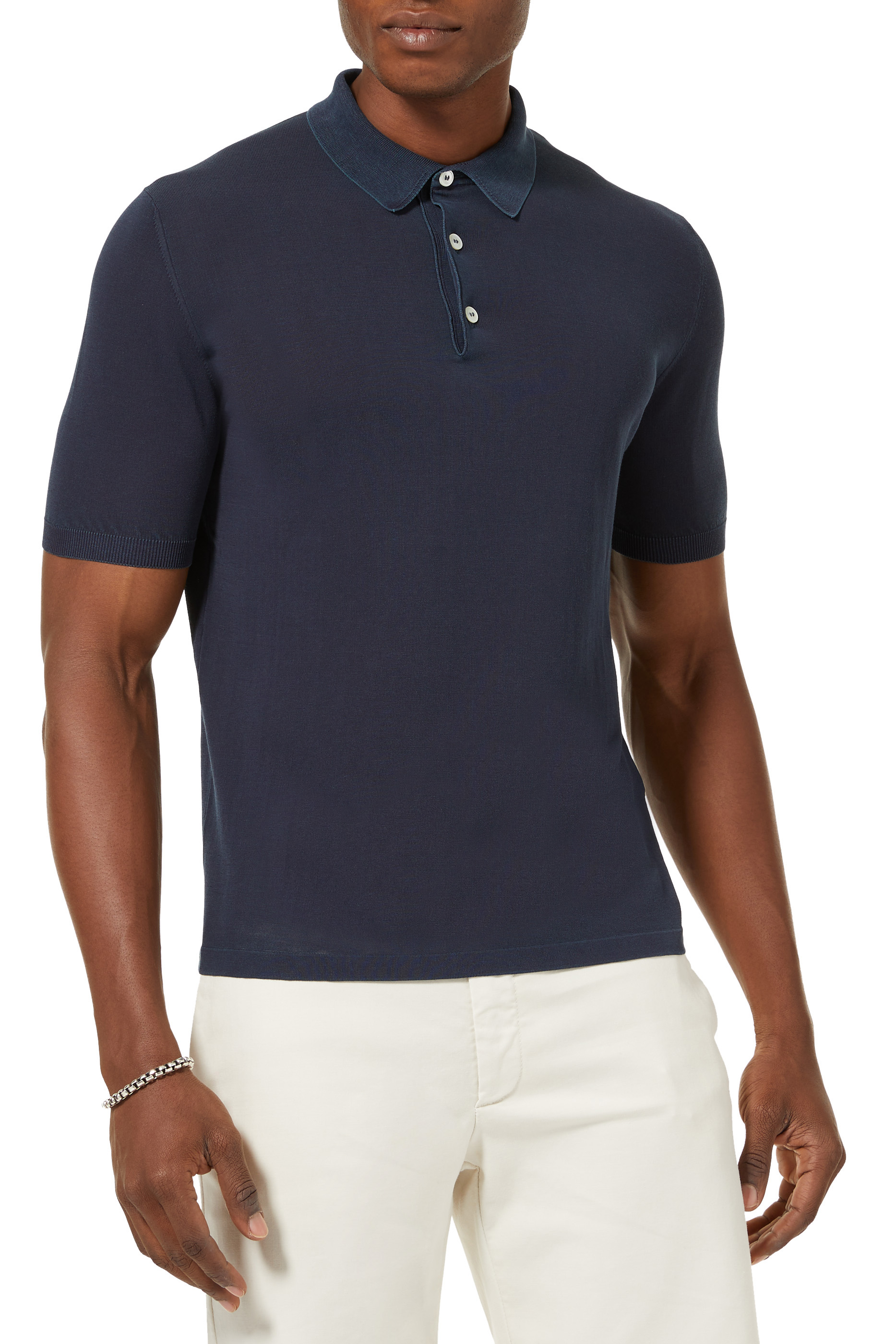 Buy Eleventy Knit Polo Shirt - Mens for AED 405.00 Polos | Bloomingdale ...