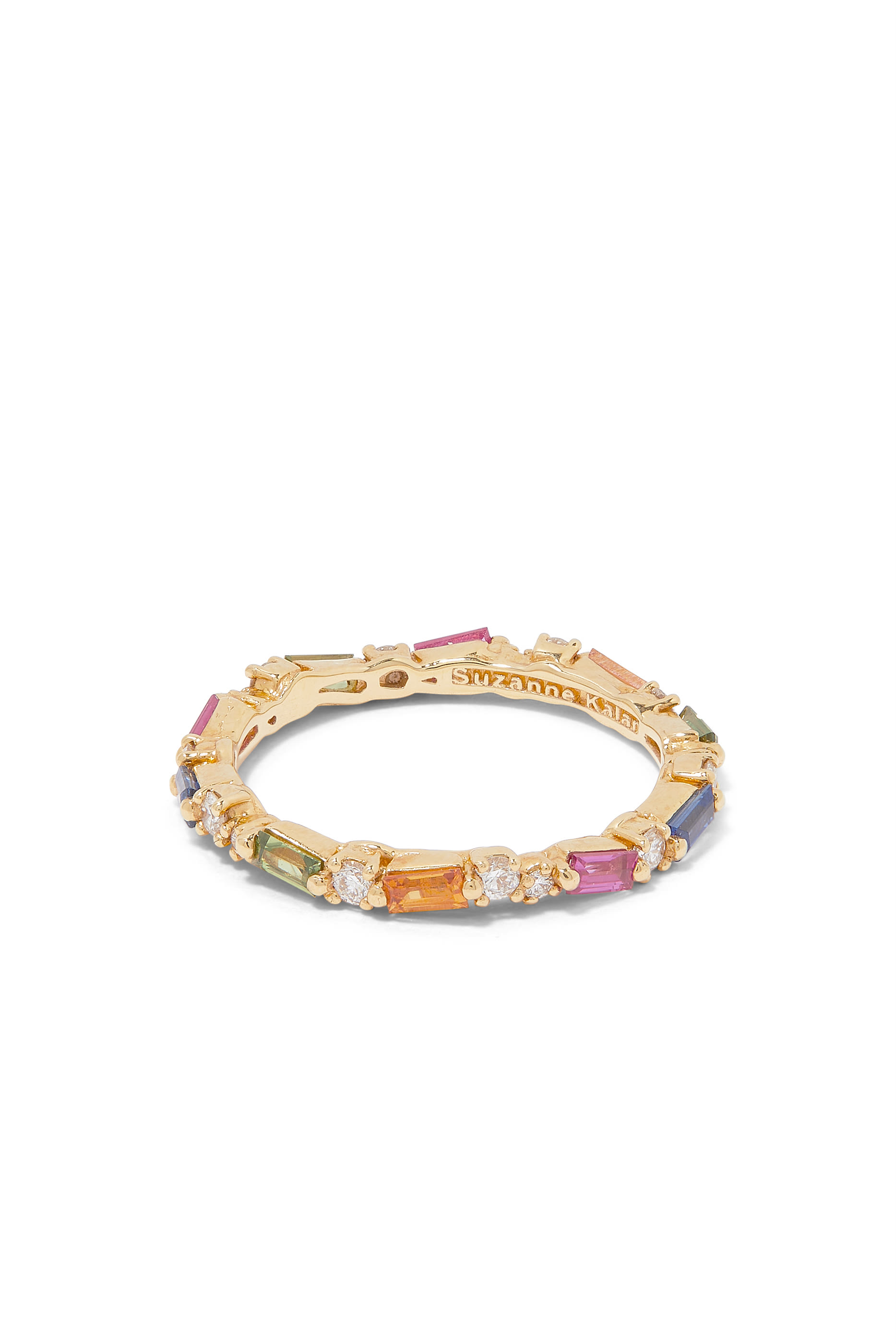 Thin Eternity Band, Sapphire & Diamonds