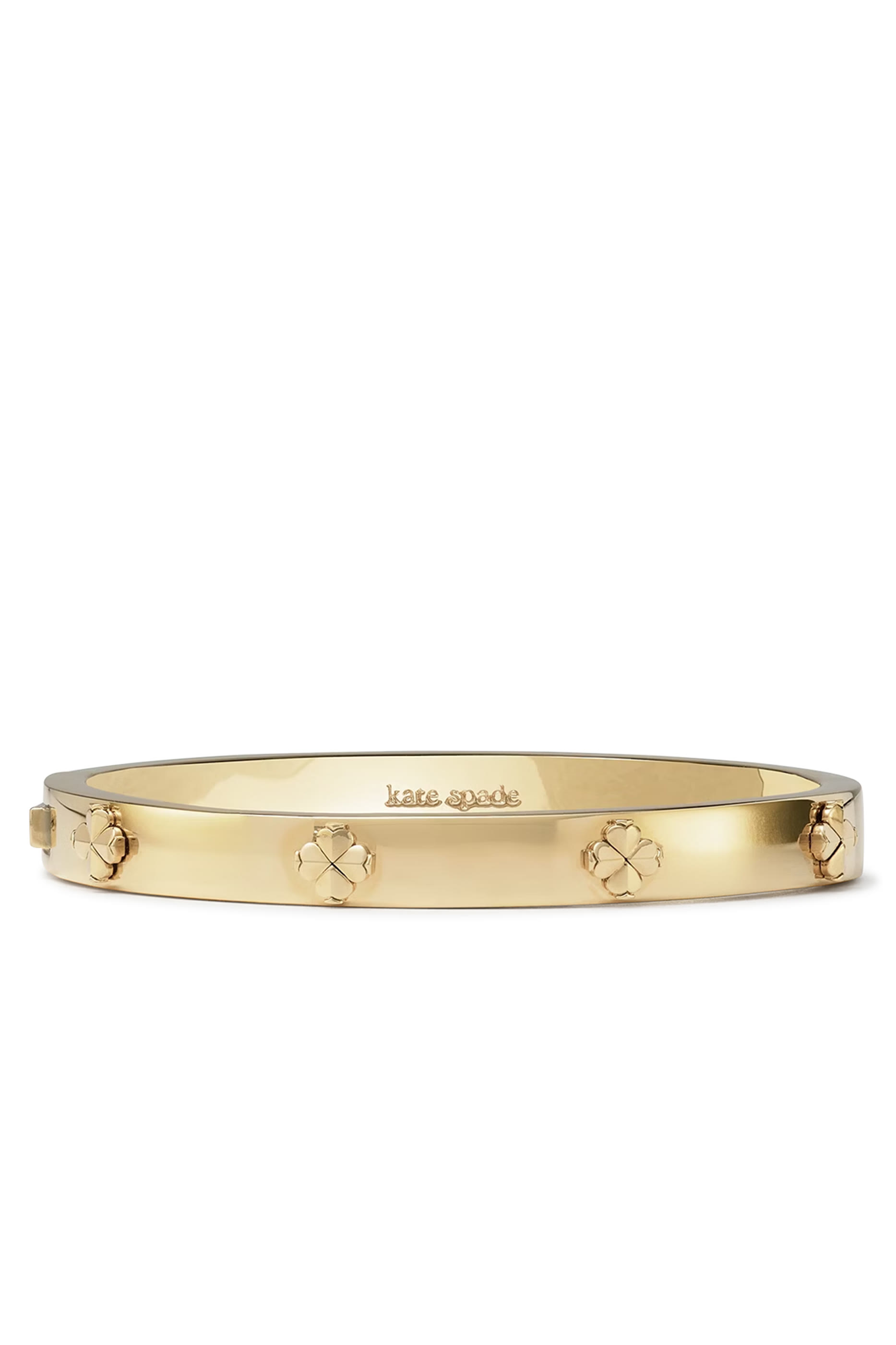 Spade Flower Hinged Bangle