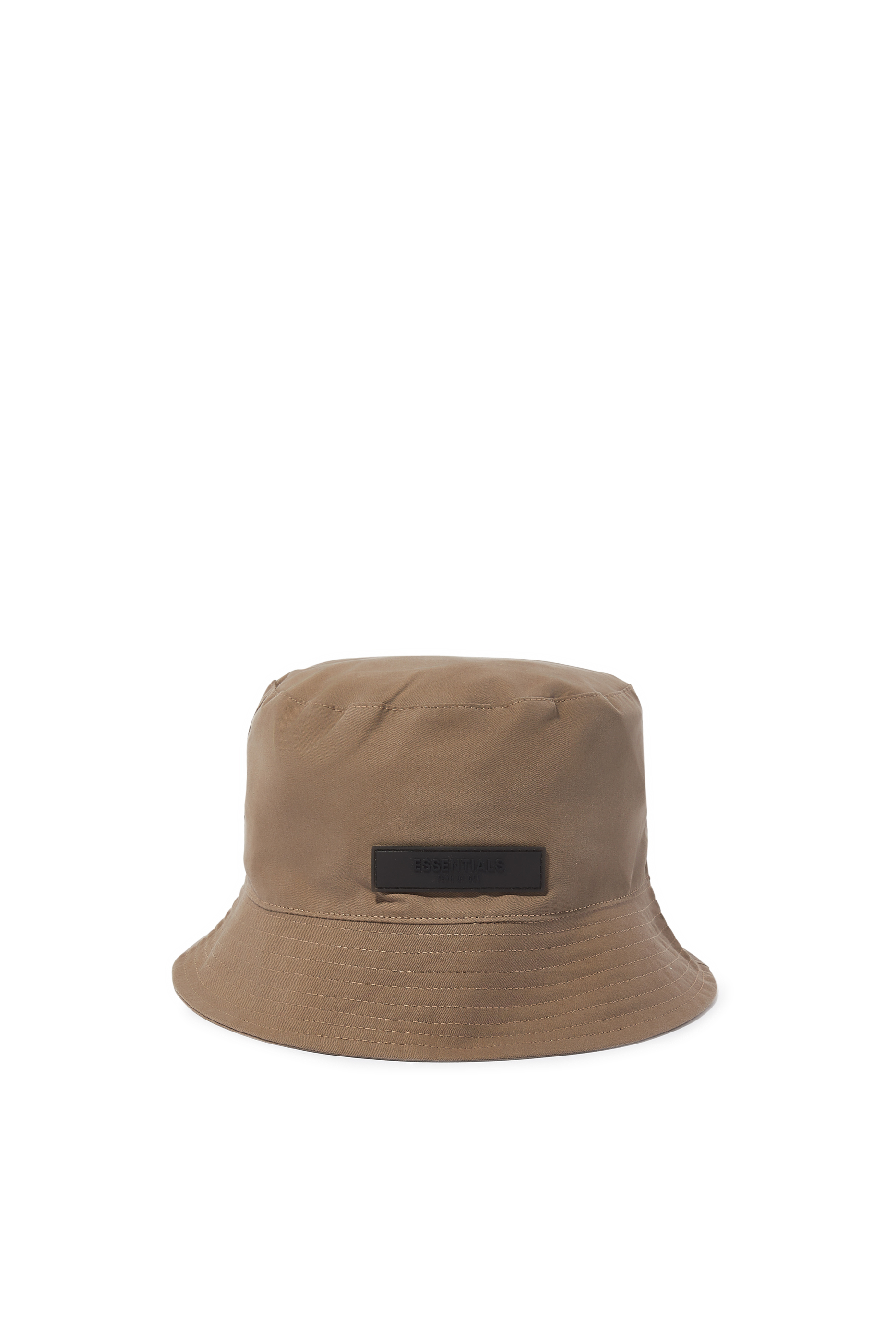 Buy Fear of God Essentials Logo Badge Cotton Bucket Hat for Mens ...