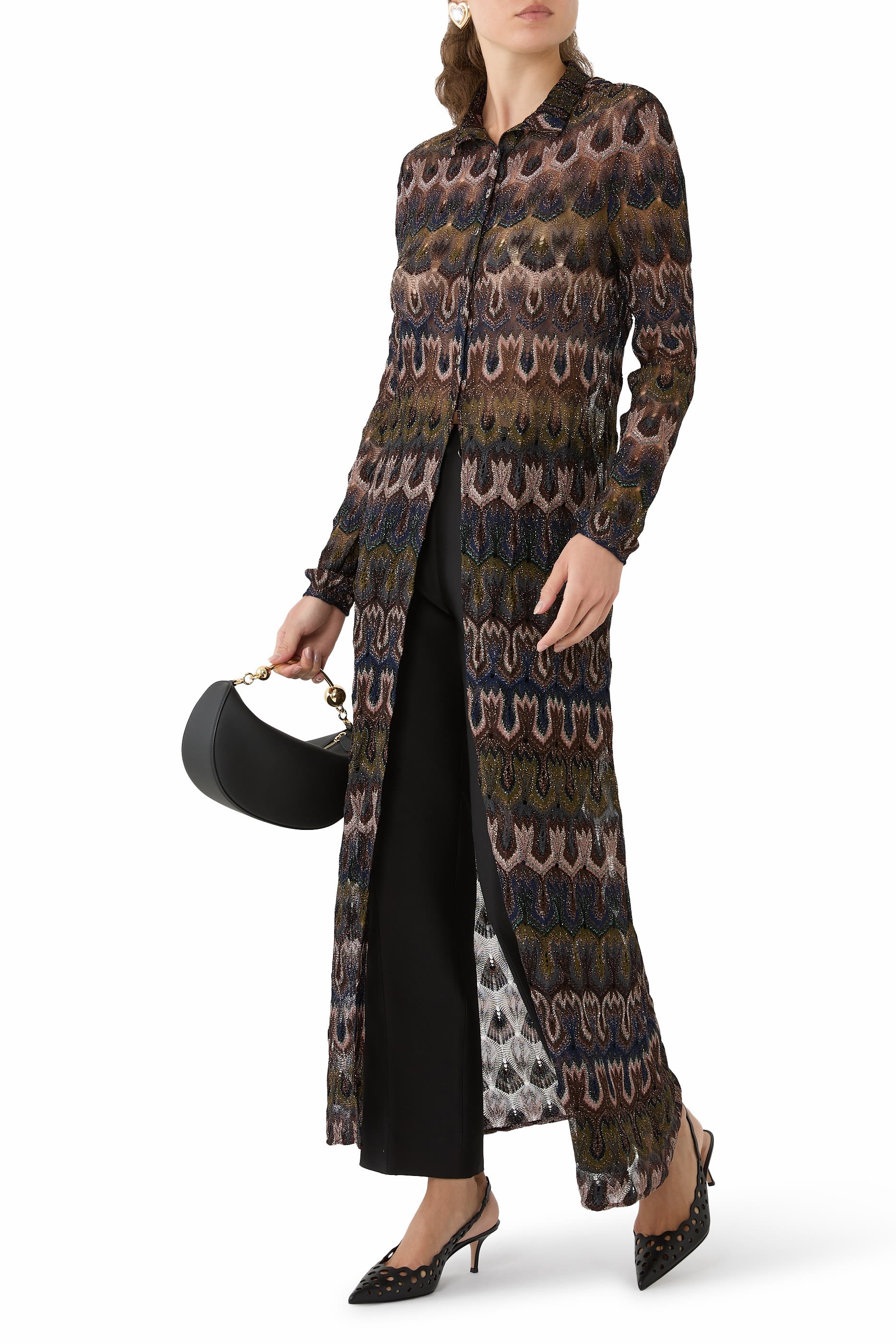  Lace Arabesque Maxi Cardigan