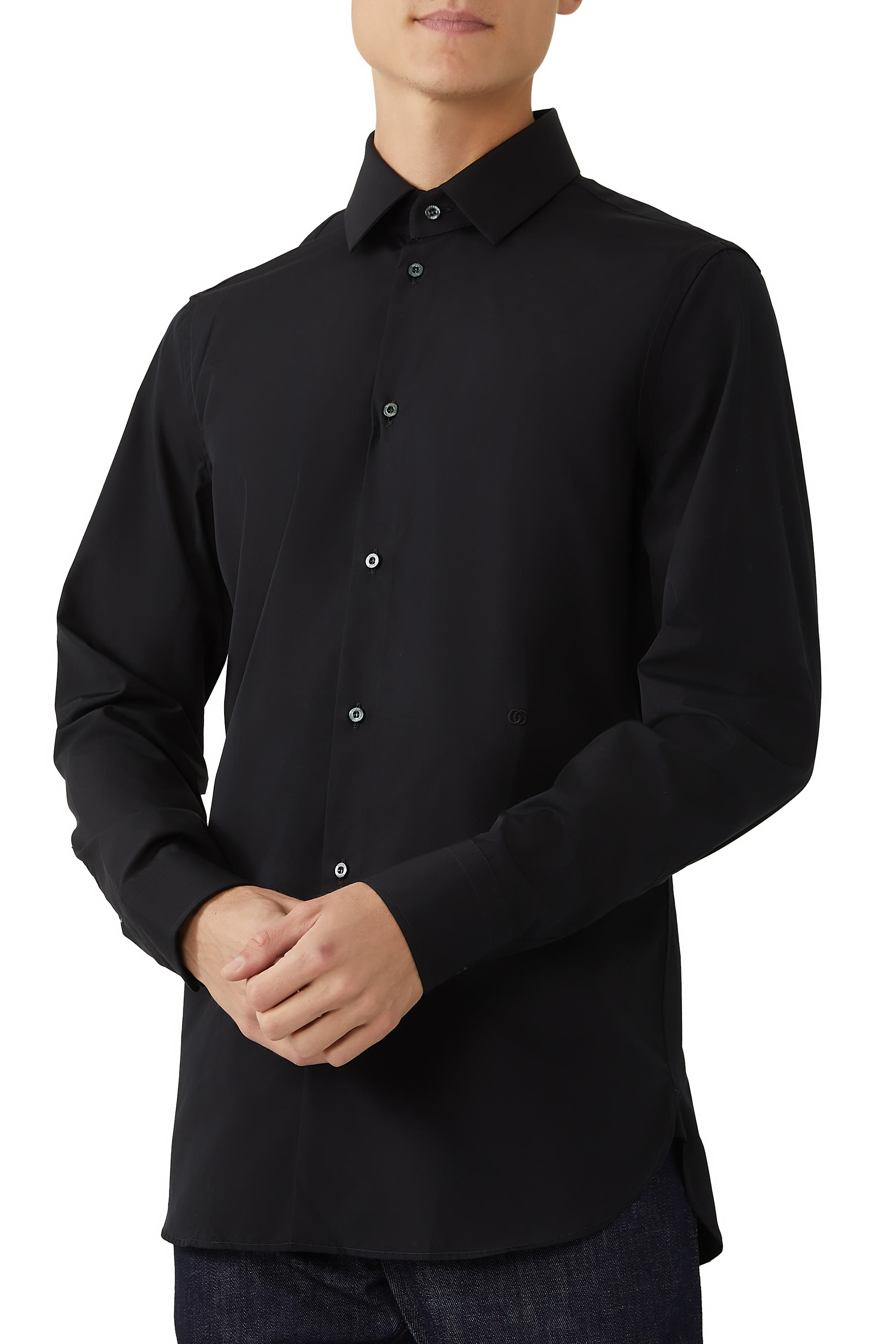 Double G Cotton Poplin Shirt