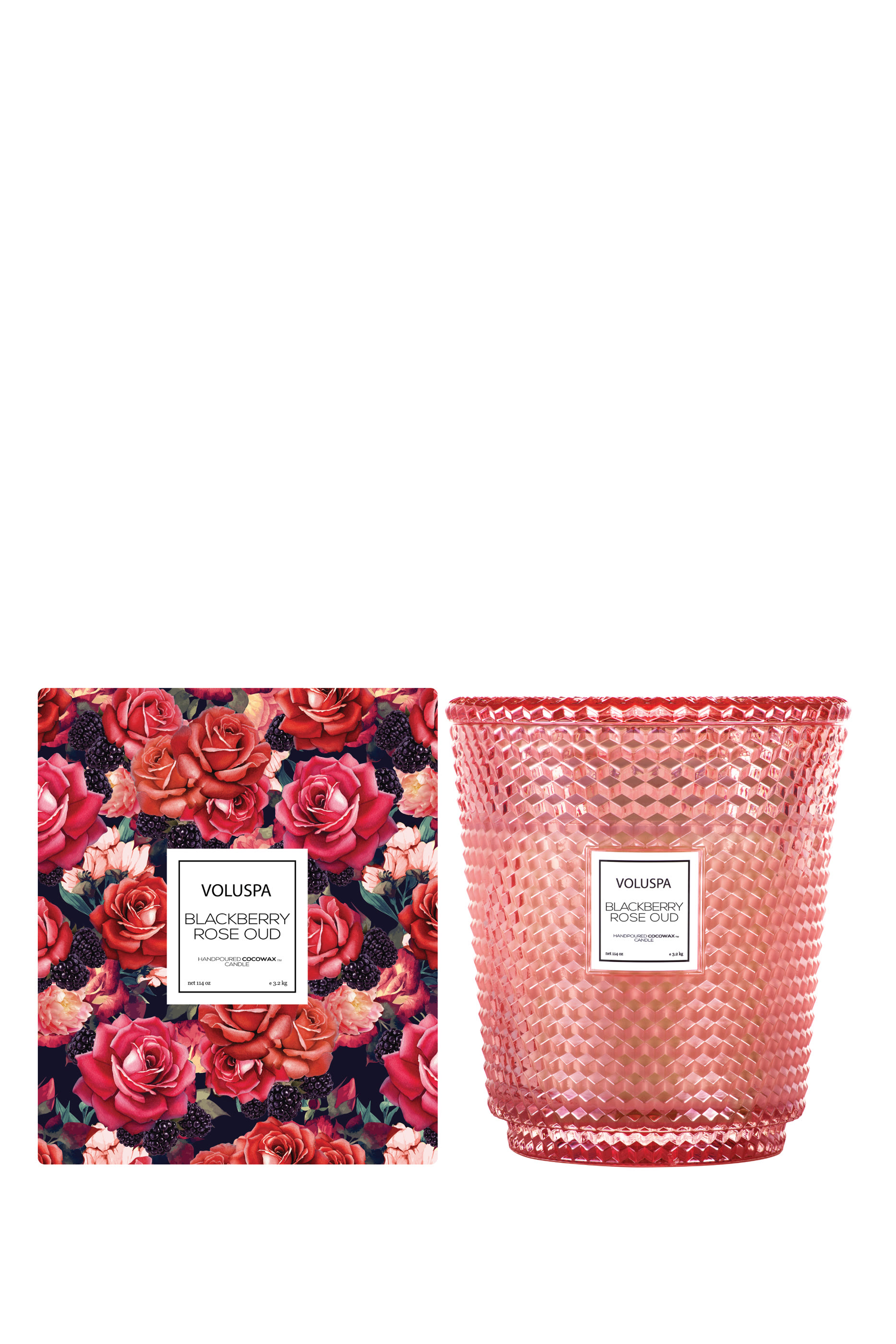 Blackberry Rose Oud 5 Wick Hearth Candle