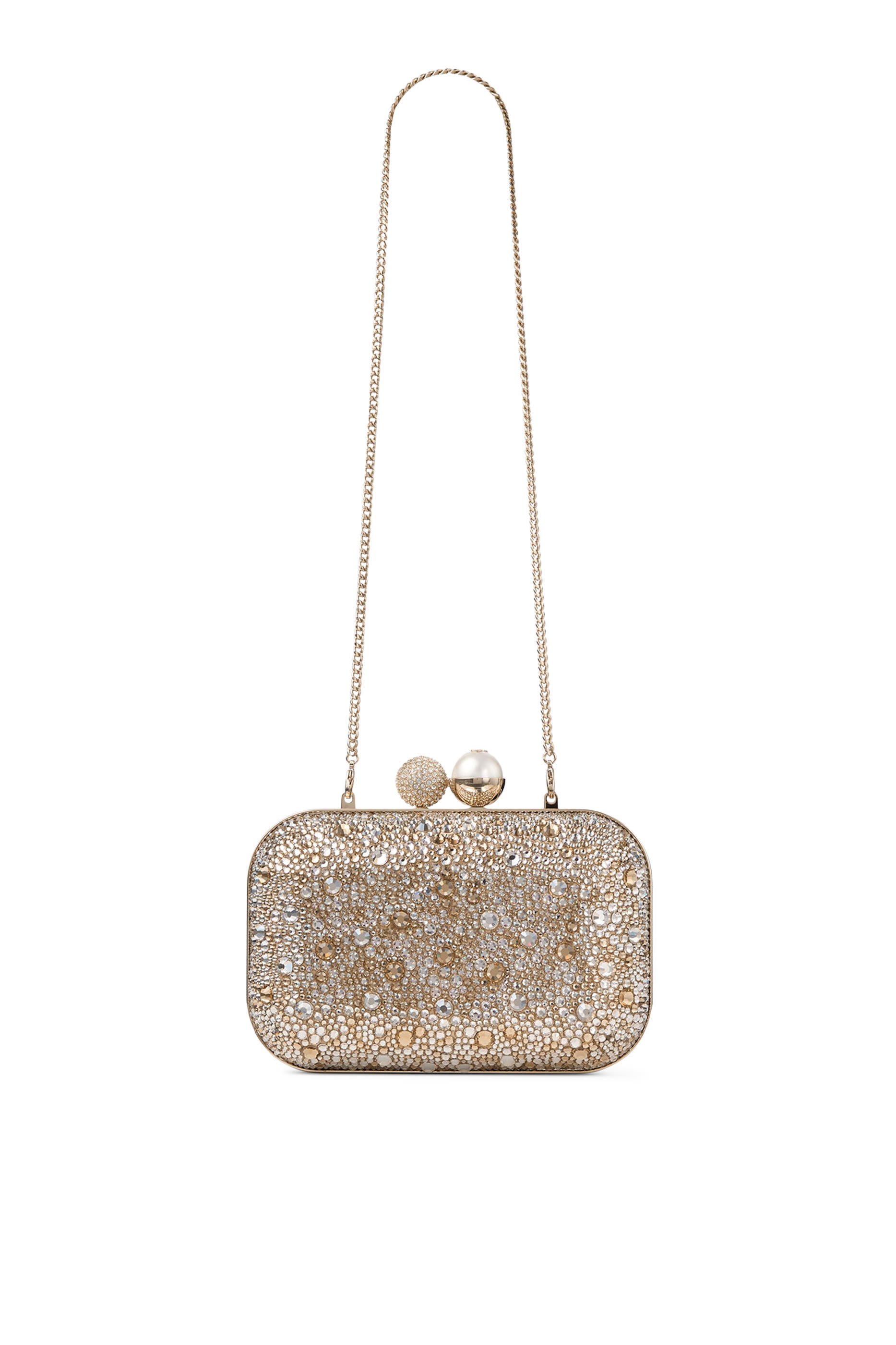 Cloud Crystal Embellished Clutch Bag