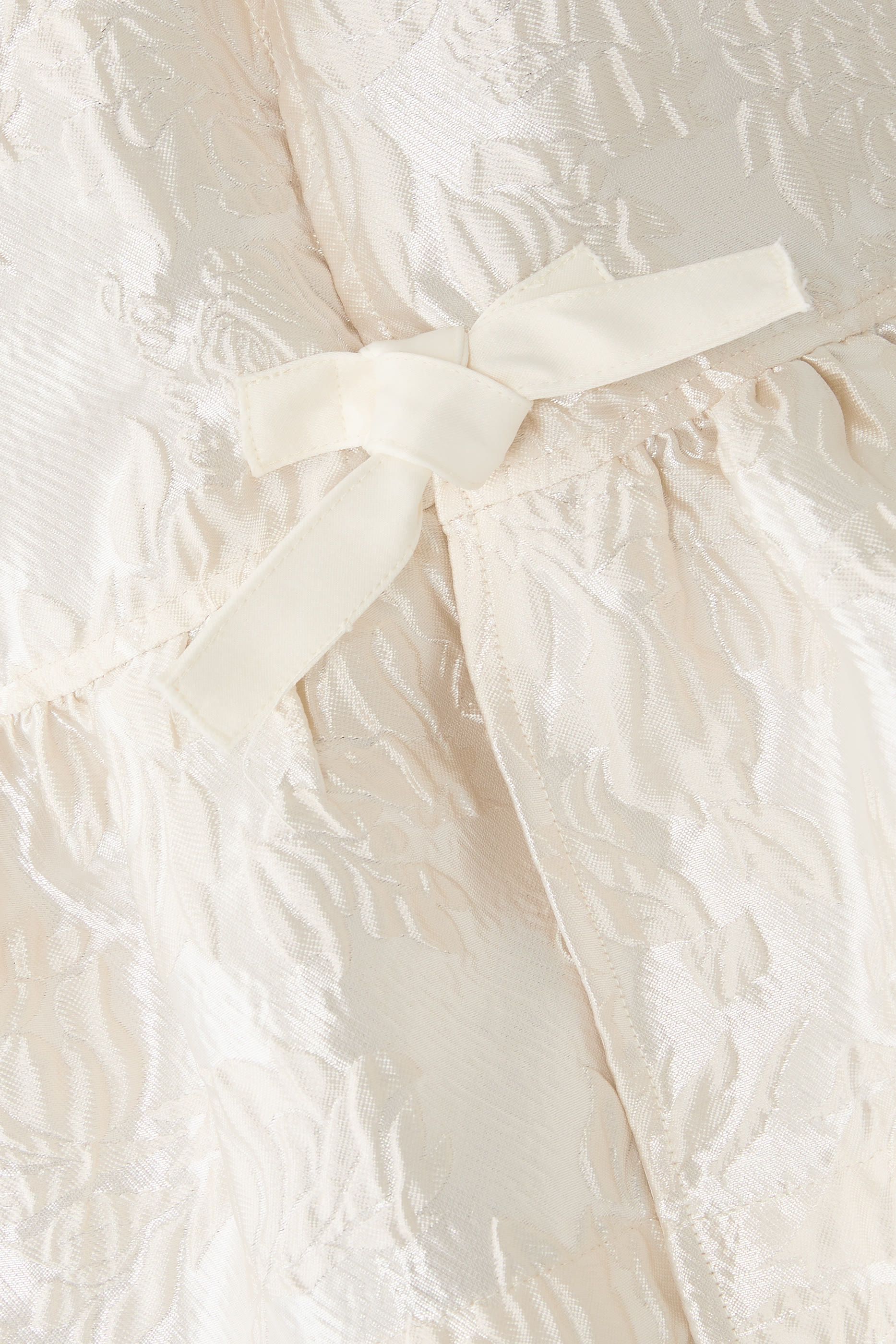 Satin Peplum Tie Blouse