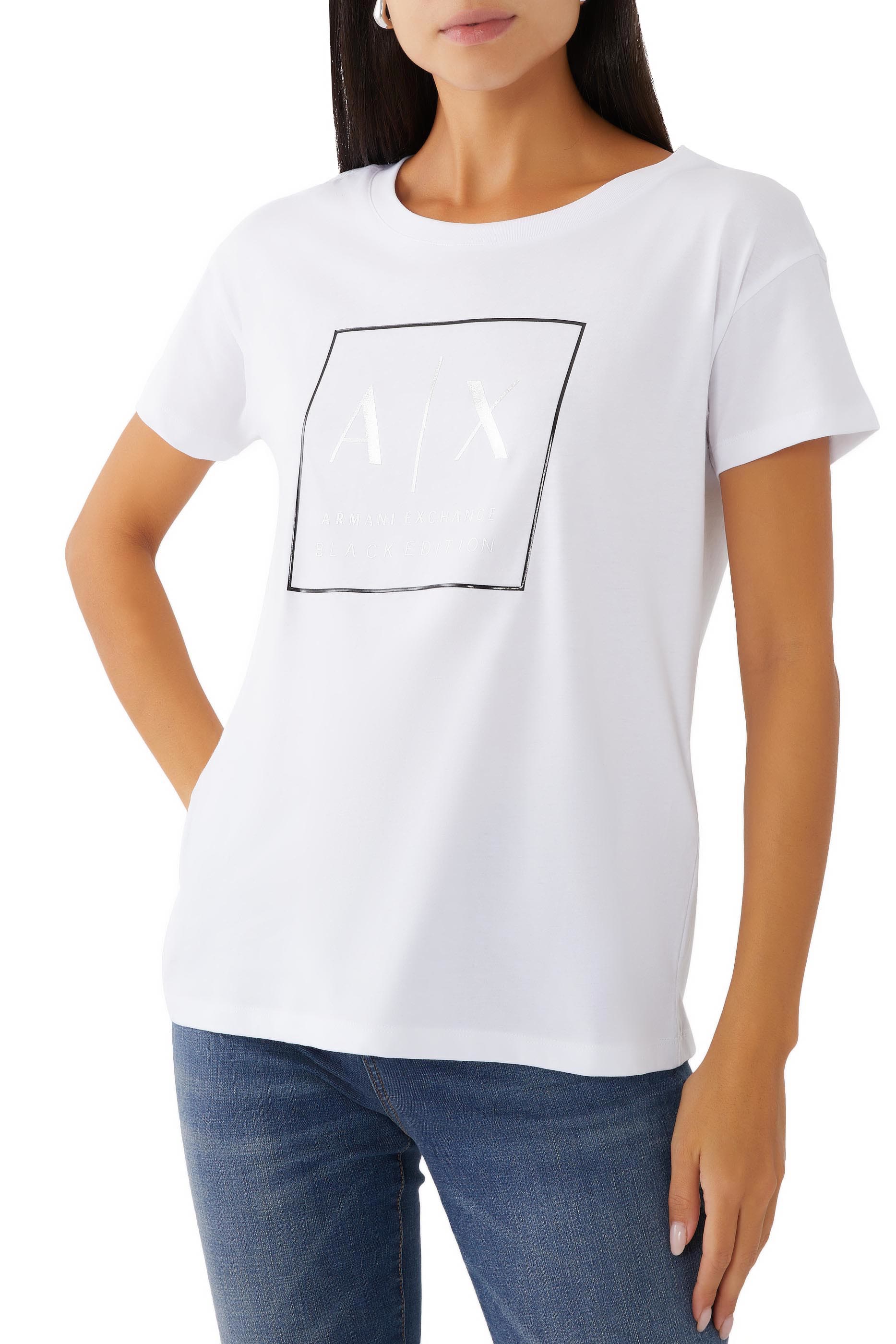 Crewneck Boyfriend-Fit Cotton-Jersey T-Shirt