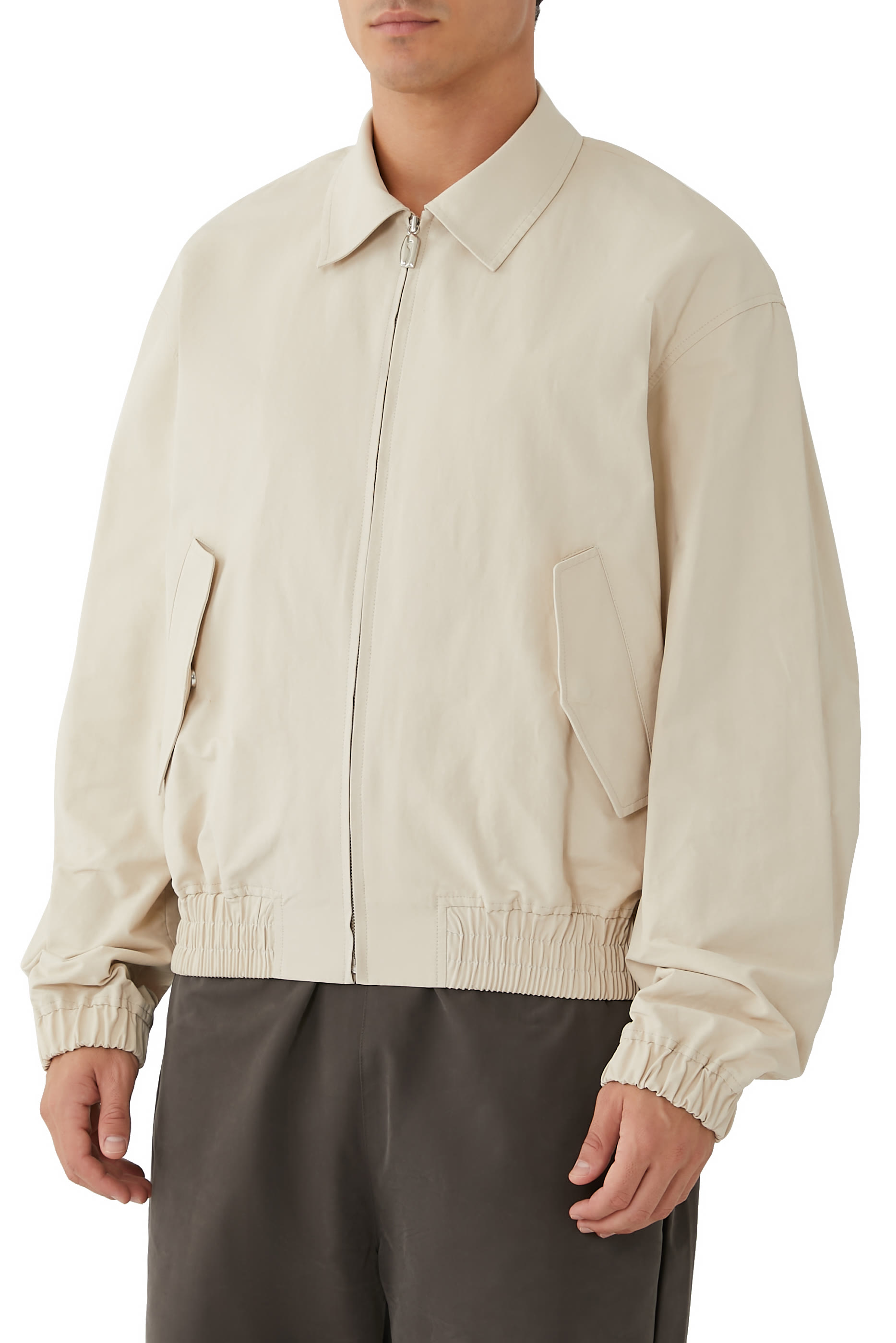 Cotton-Blend Bomber Jacket