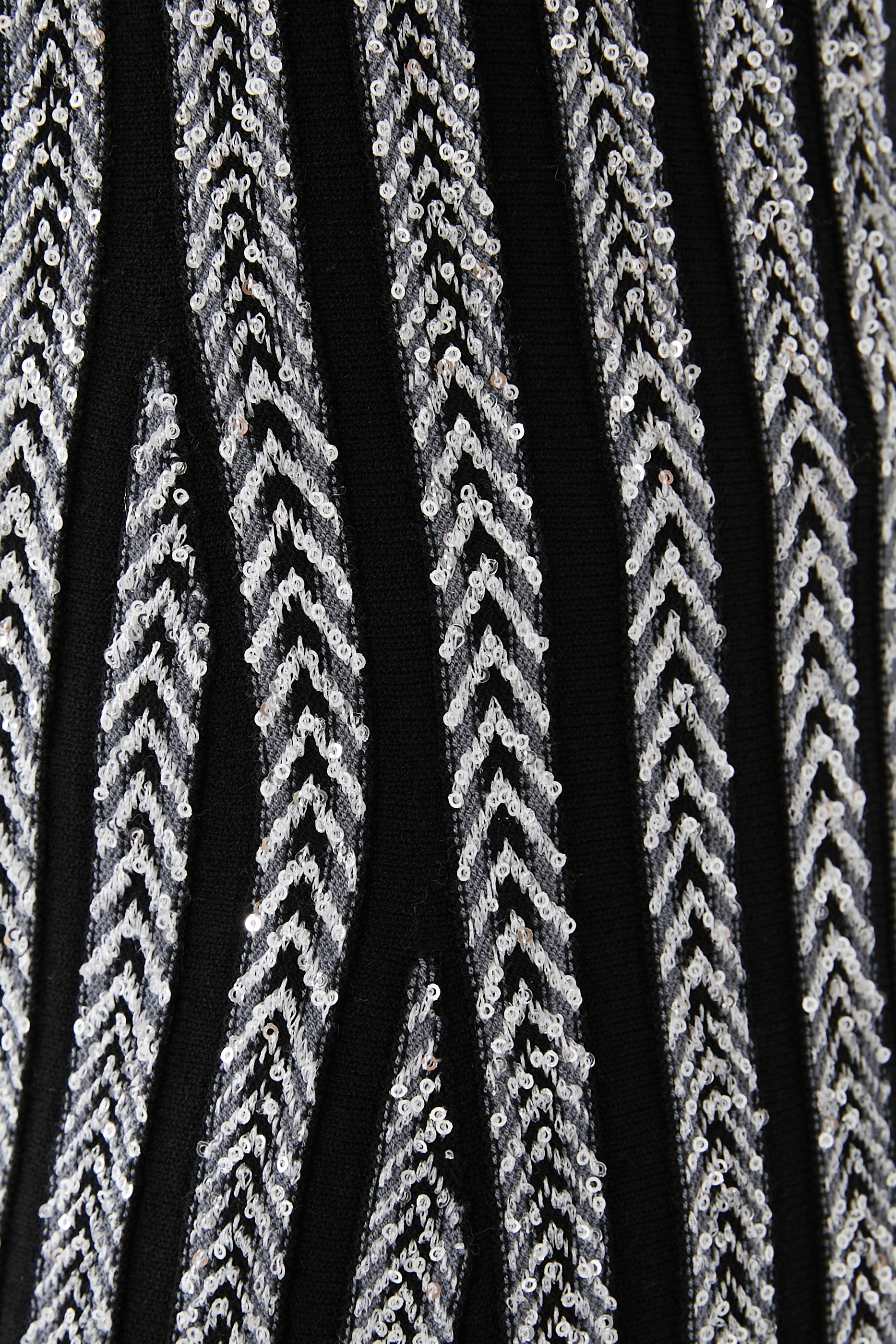 Solid Partialized Sequinned Knit Straight Pants