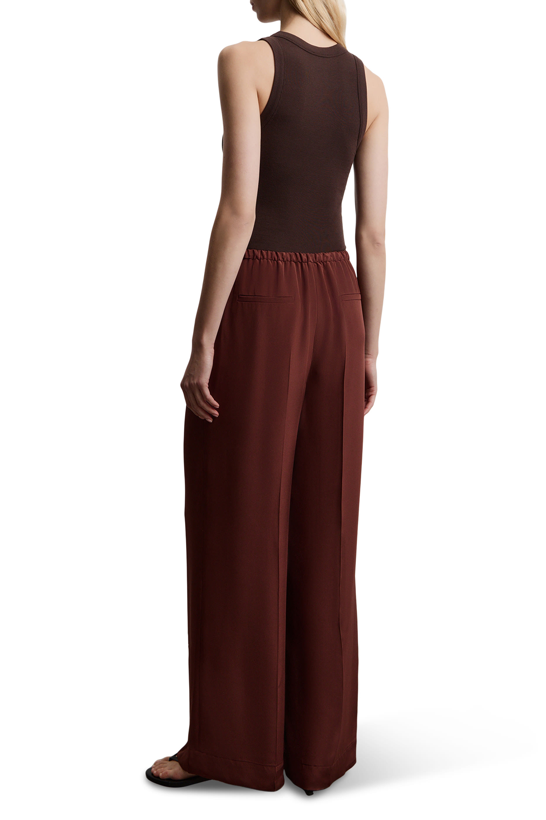  Relaxed Mulberry Silk Trousers 