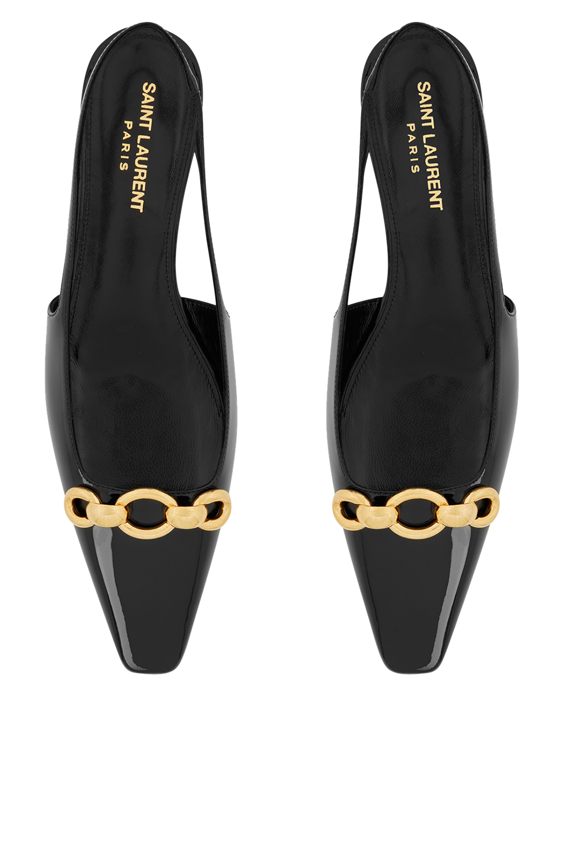 Blade Leather Slingback Ballerina Flats