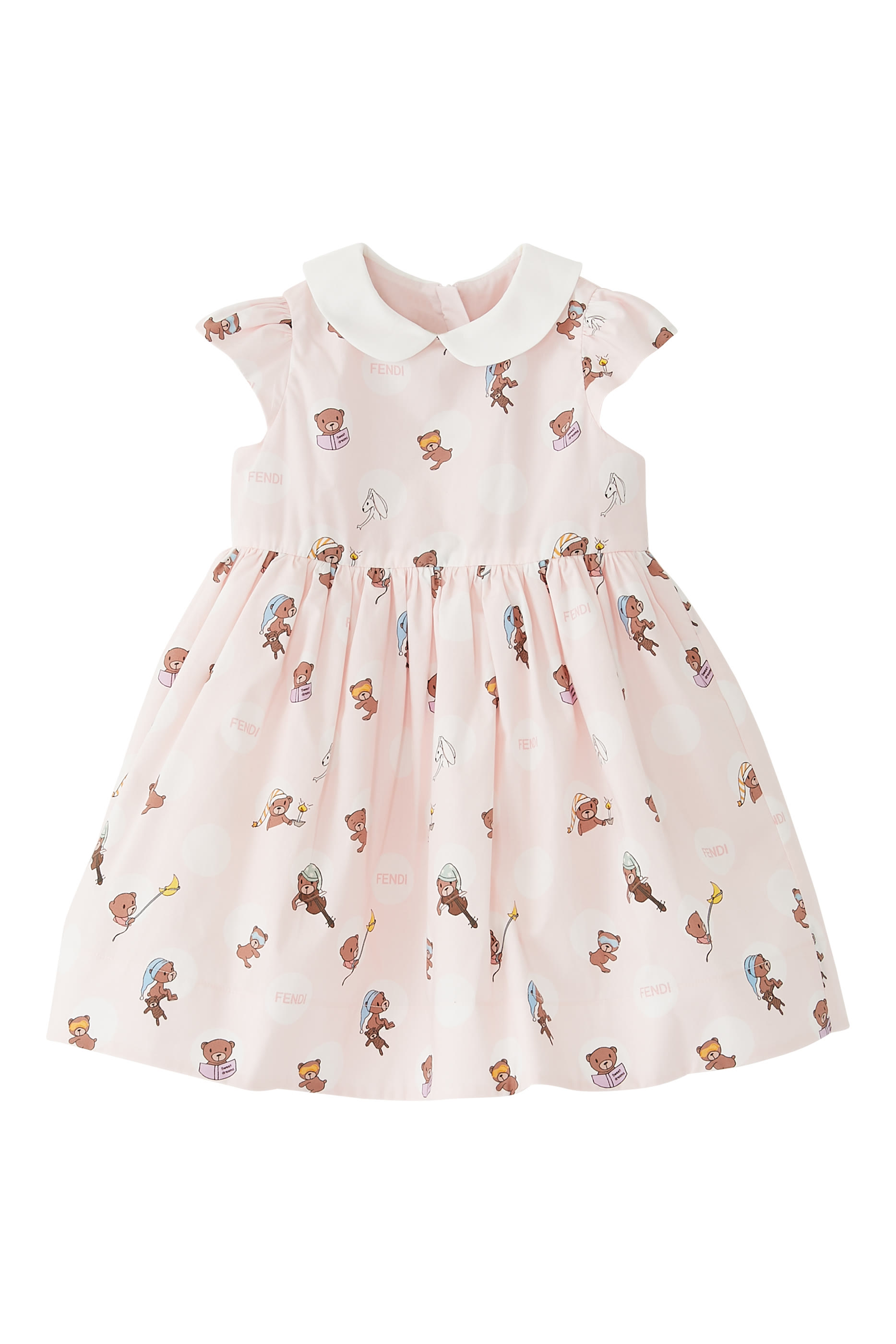 Kids Collared Dress & Bloomers, Set Of 2