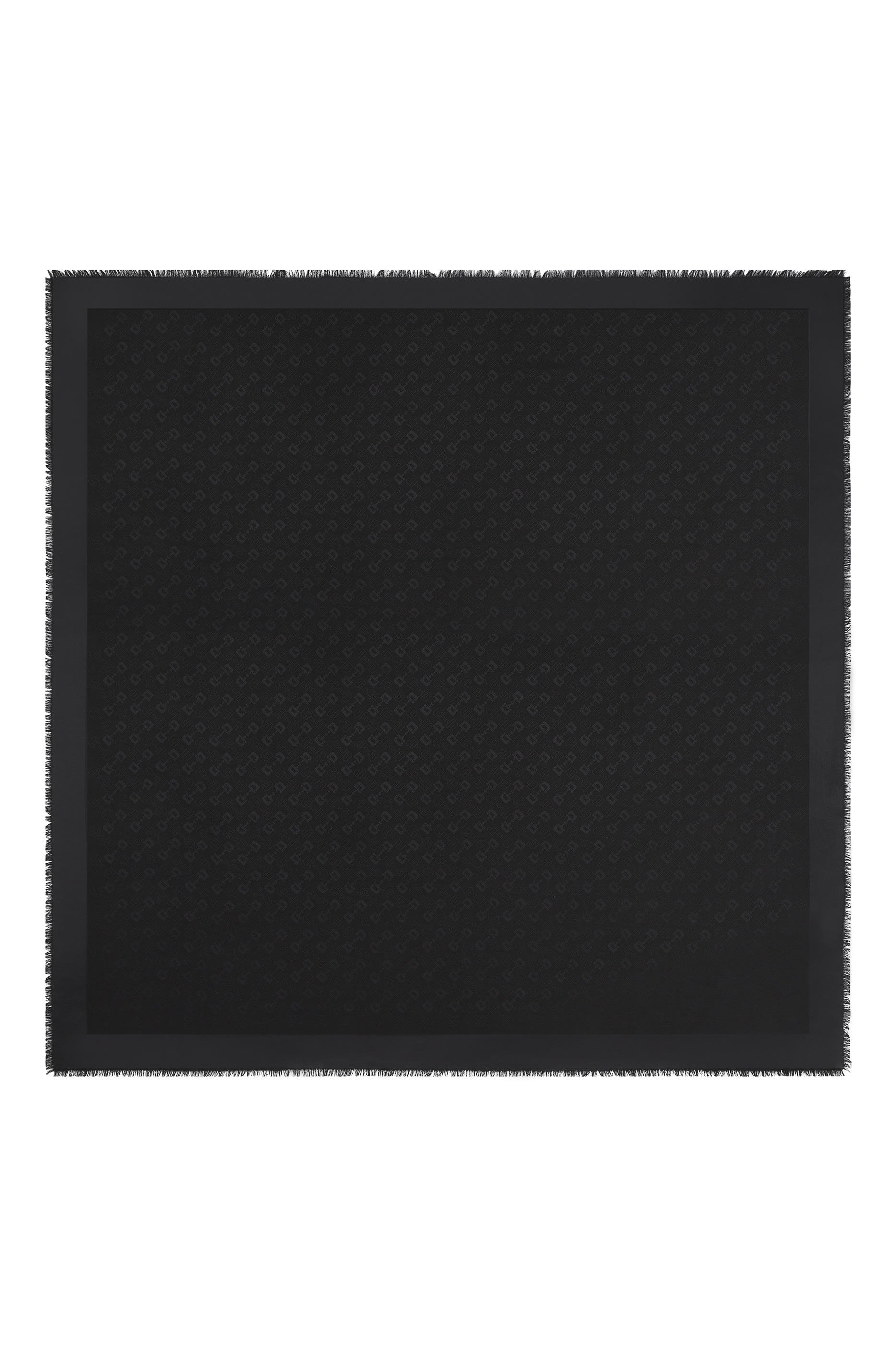 Silk Wool Horsebit Jacquard Shawl