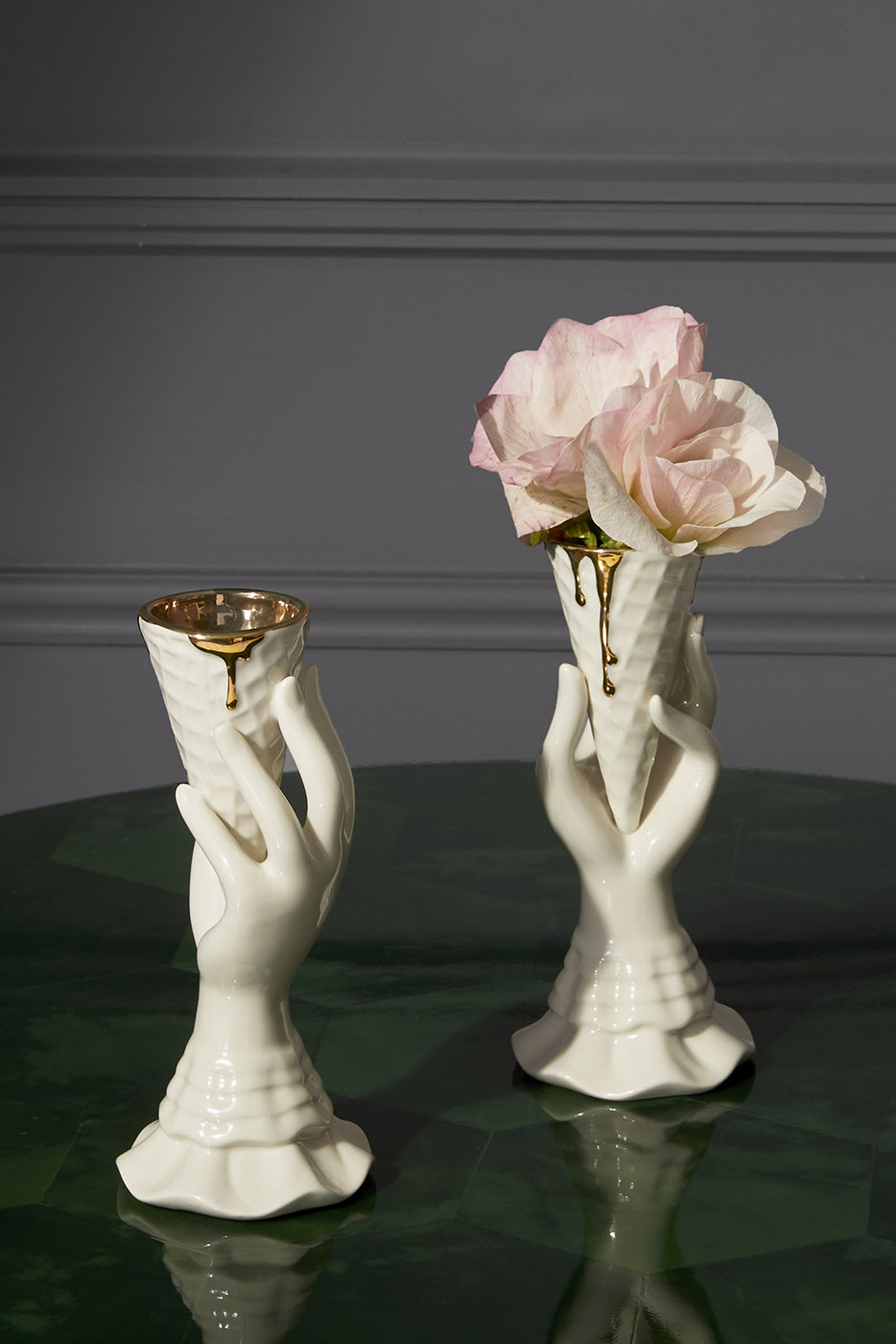 Gilded I-Scream Vase