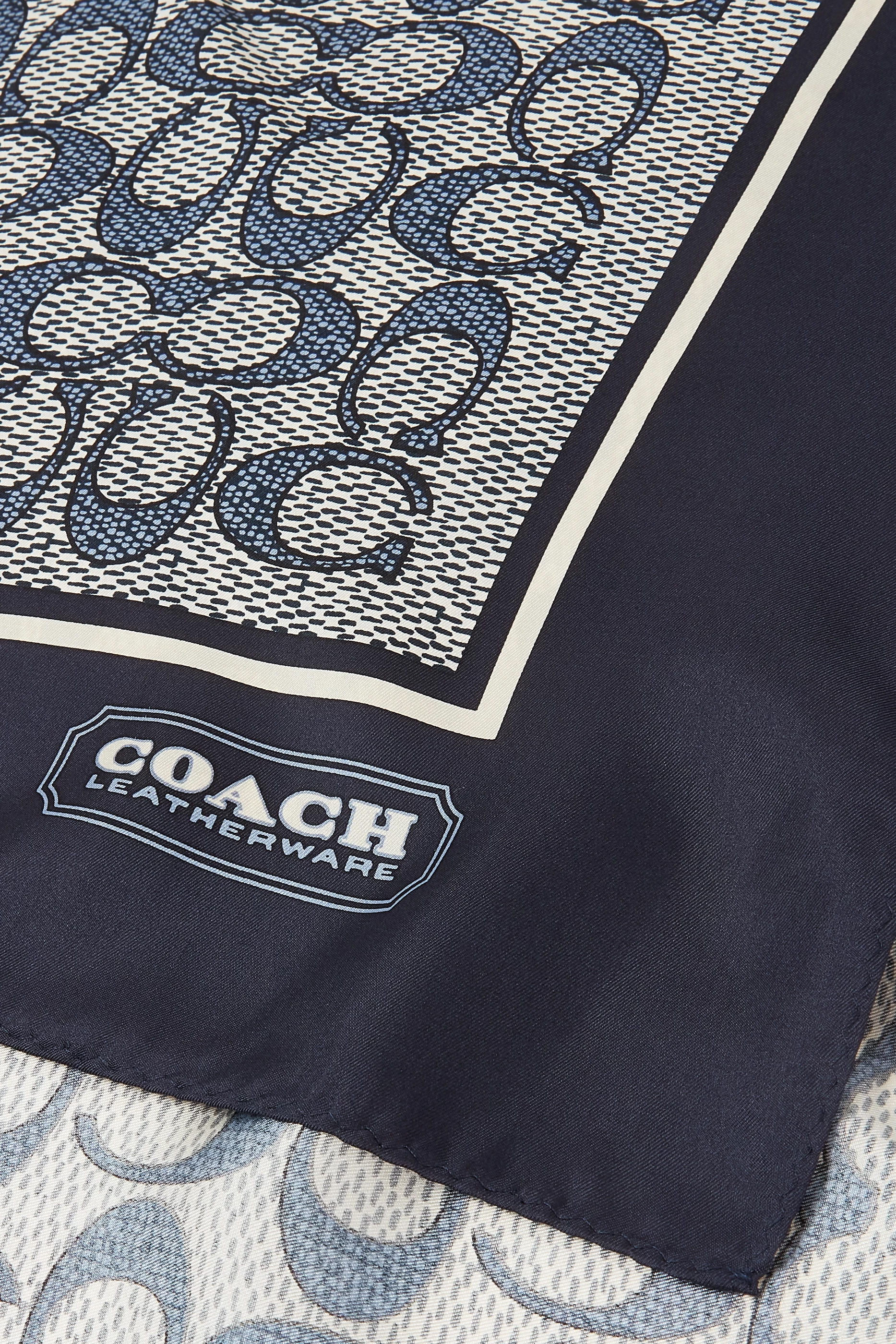 Vintage Signature Print Silk Square Scarf