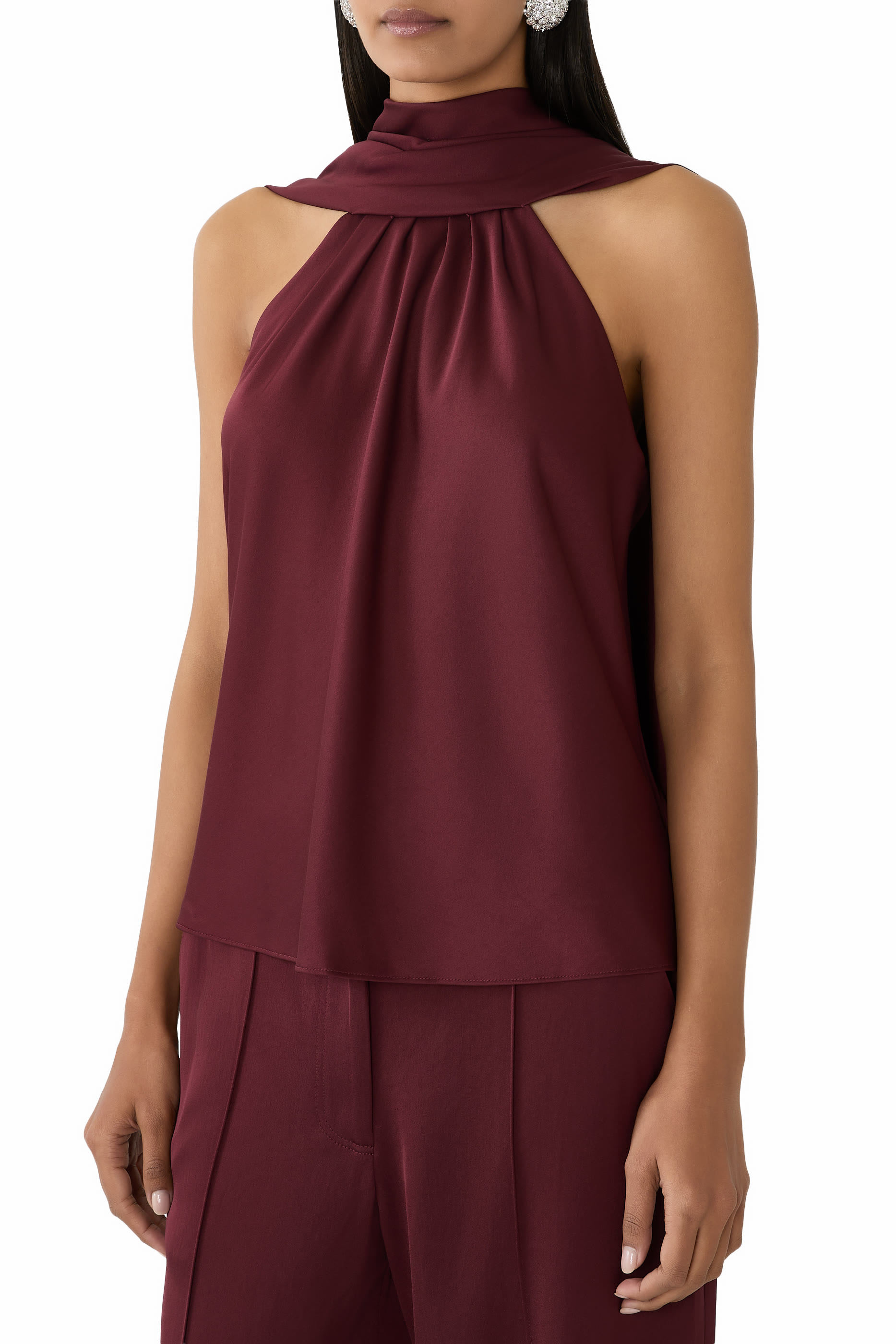 Scarlett Satin Cape Top