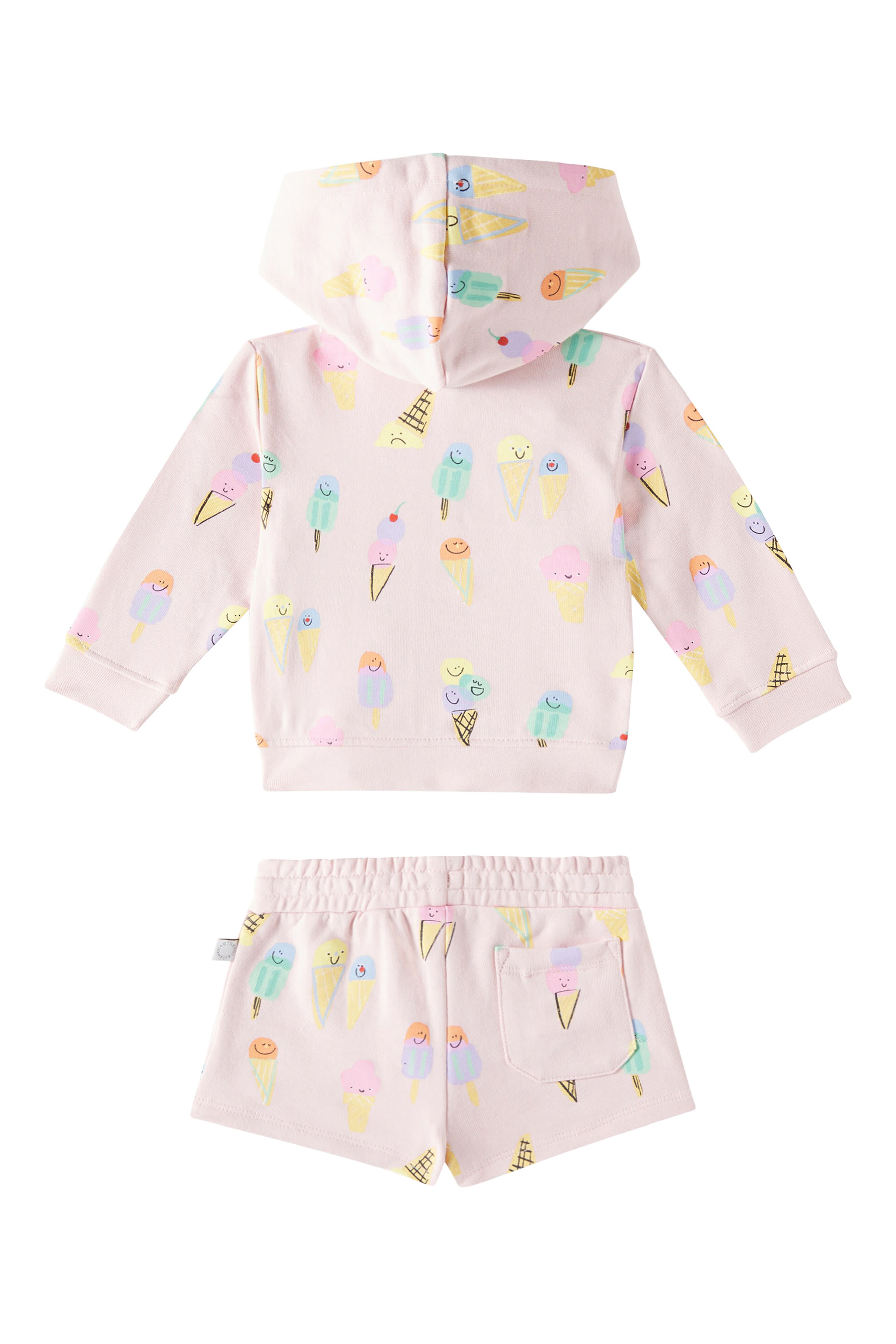 Kids Logo Cotton Hoodie and Sweatshorts Set